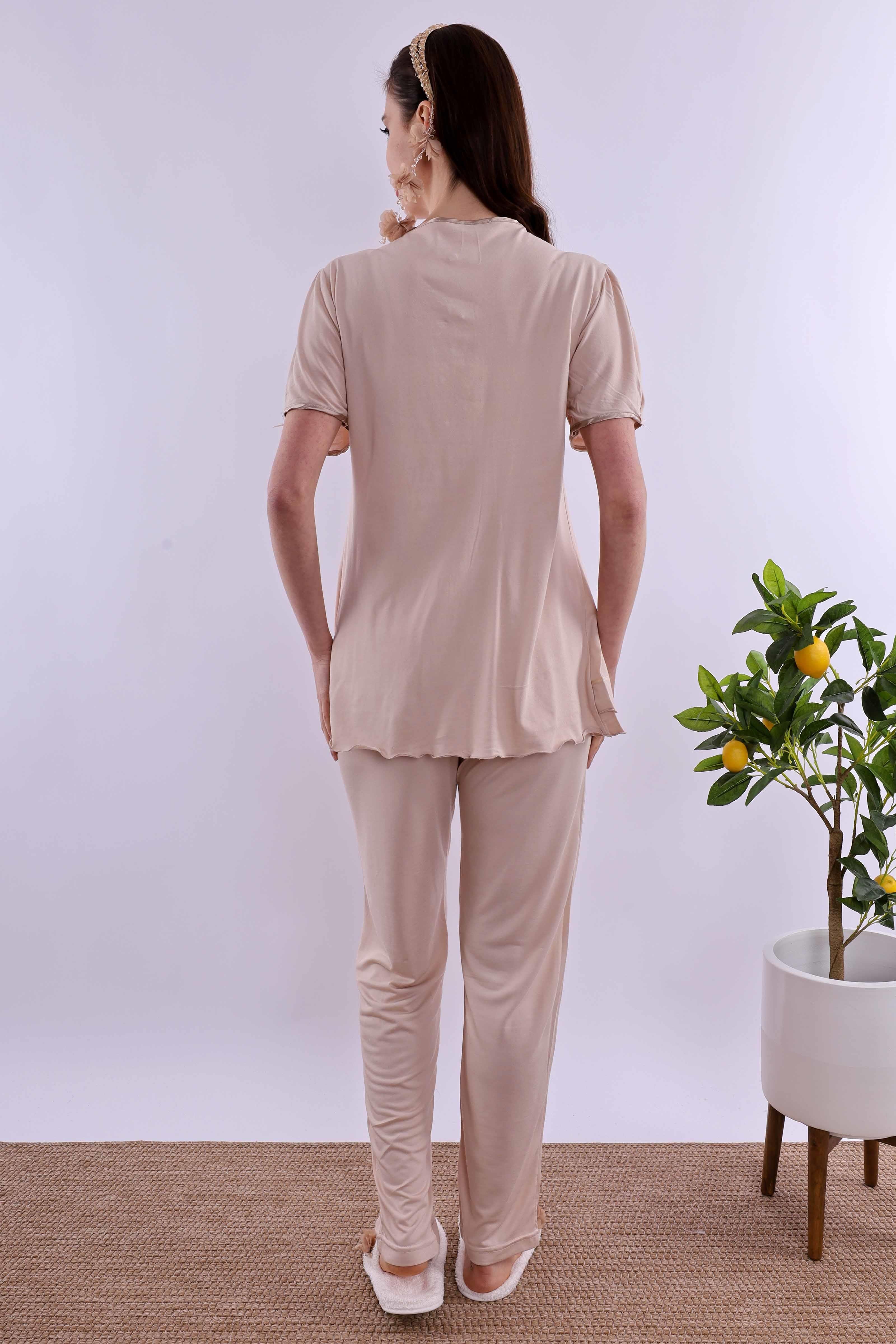 Effortt Kahverengi Hamile Lohusa Set BYL280262