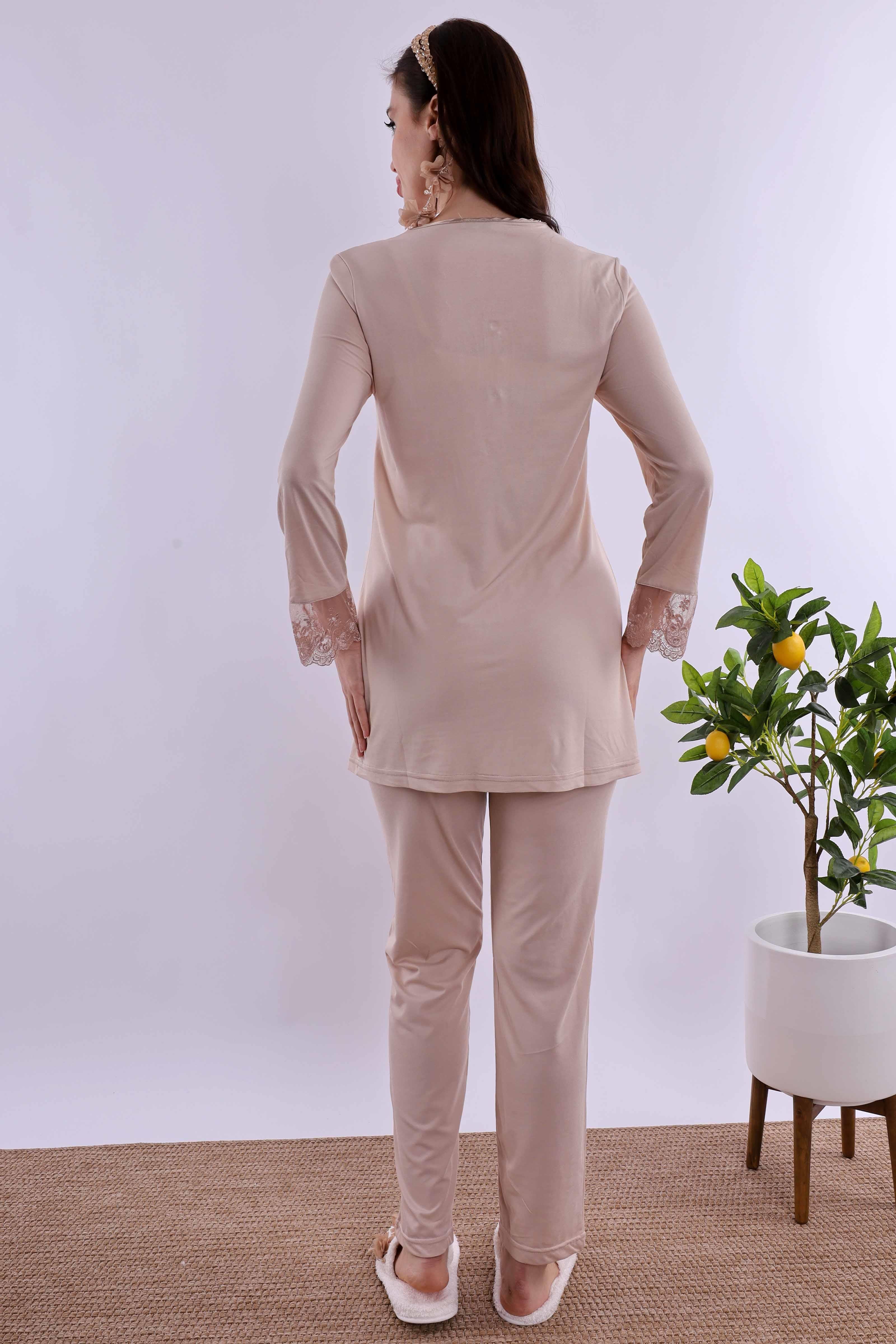 Effortt Kahverengi Hamile Lohusa Set BYL224052