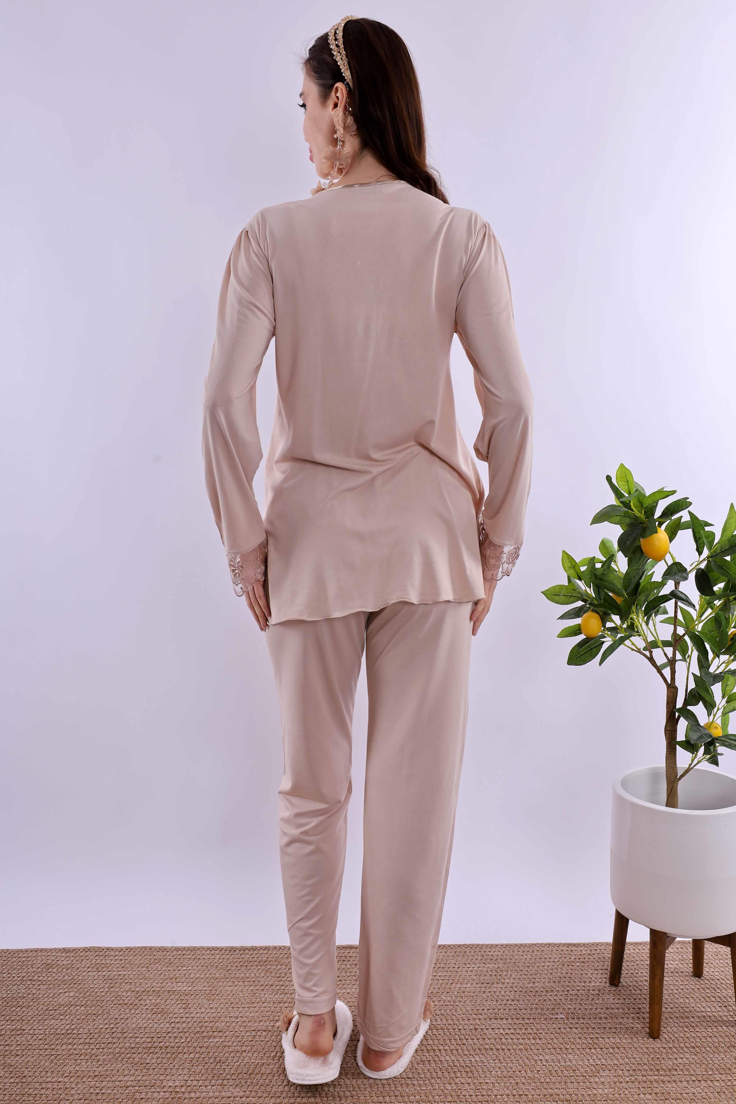 Effortt Kahverengi Hamile Lohusa Set BYL224262