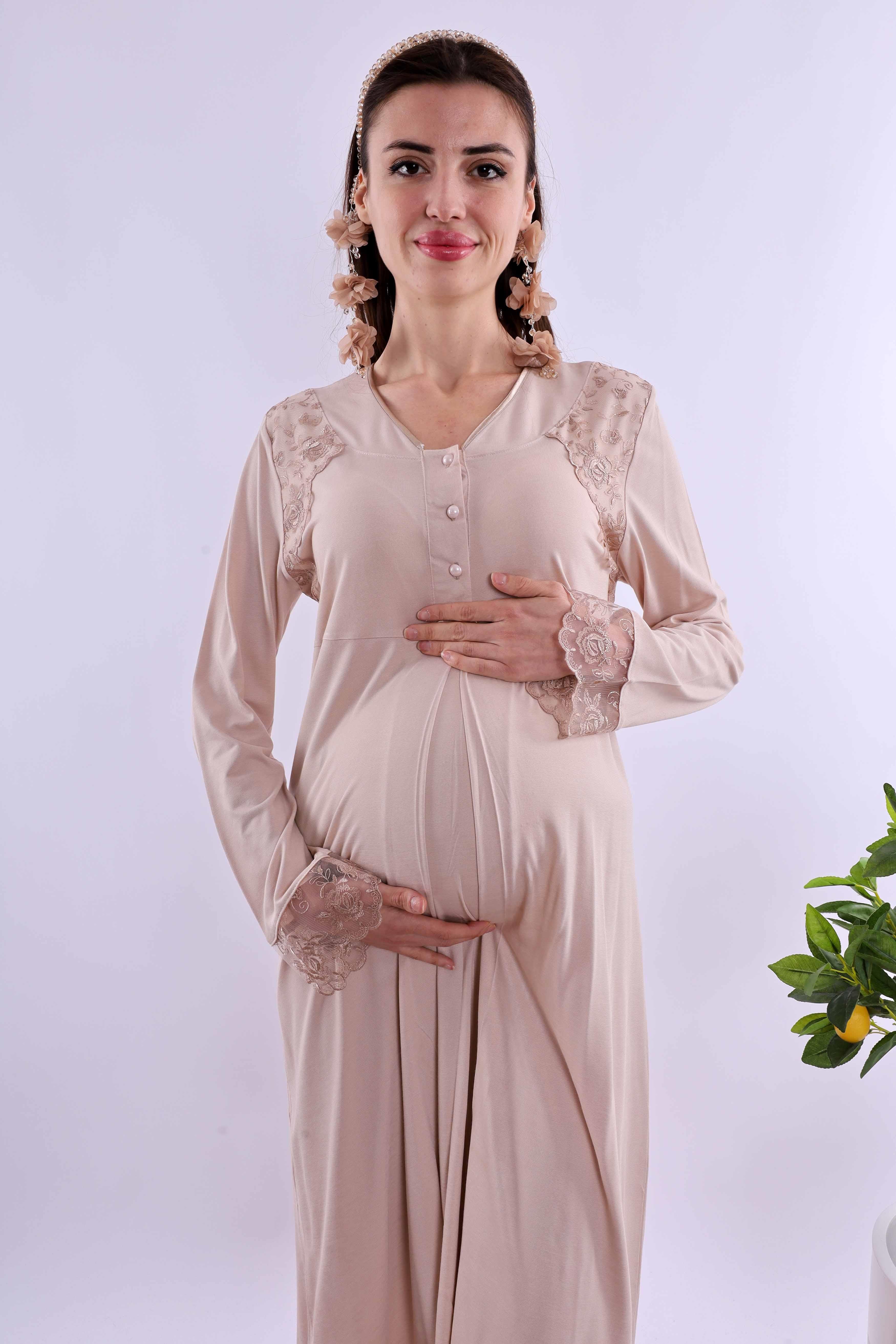 Effortt Kahverengi Hamile Lohusa Set BYL224262