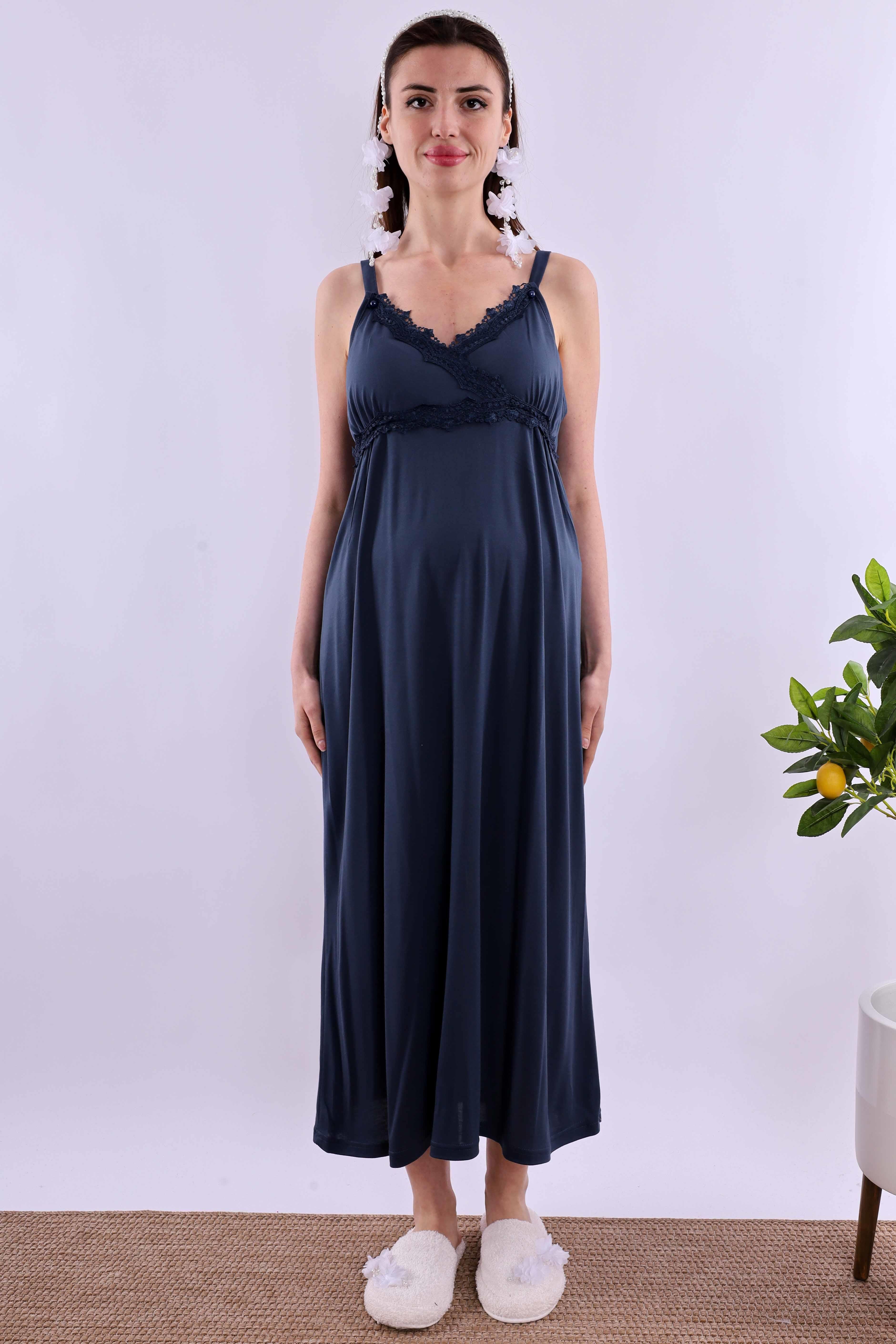 Effortt Lacivert Hamile Lohusa Gecelik BYL290332