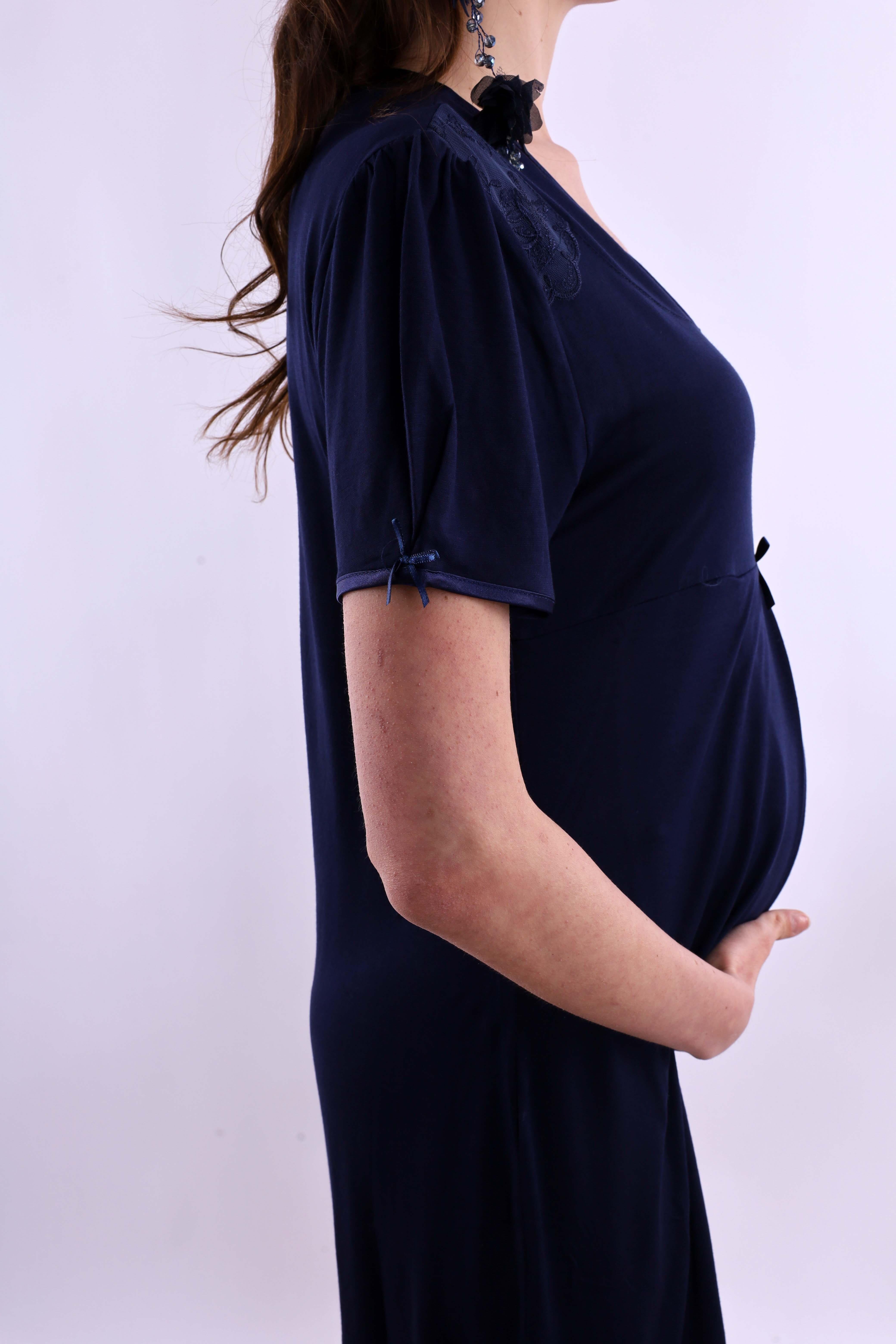 Effortt Lacivert Hamile Lohusa Gecelik BYL280232