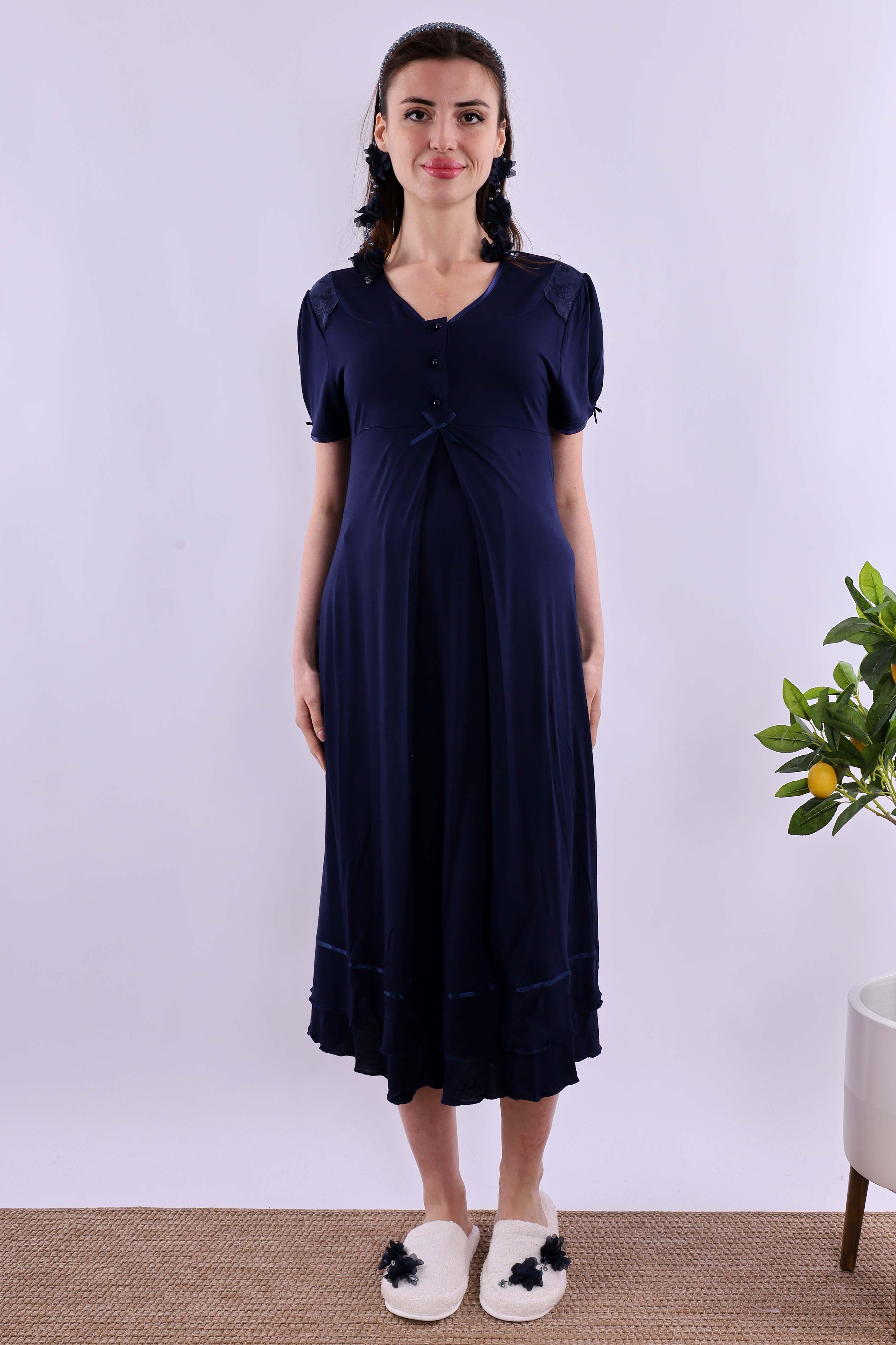 Effortt Lacivert Hamile Lohusa Gecelik BYL280232