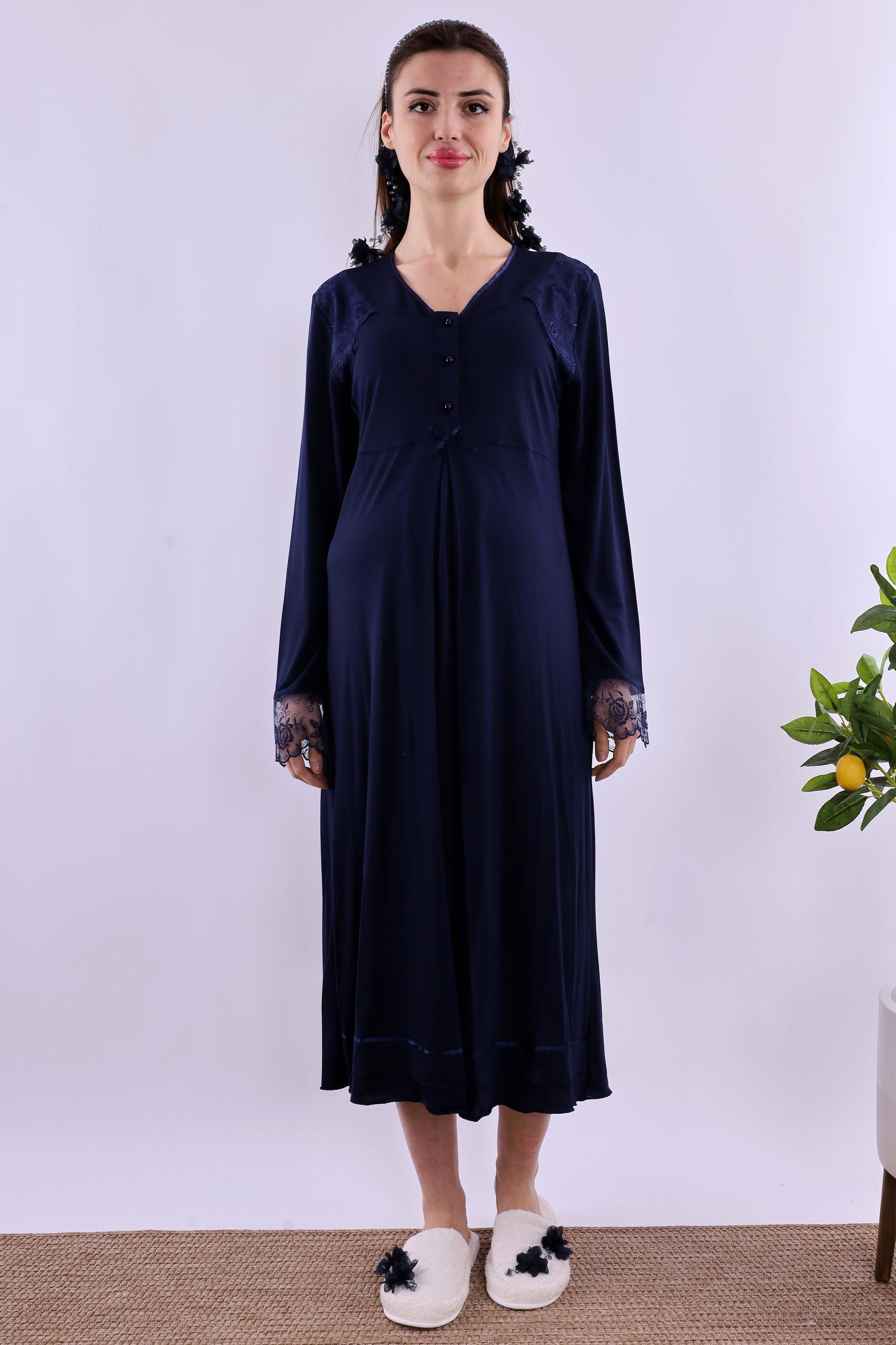 Effortt Lacivert Hamile Lohusa Gecelik BYL224232