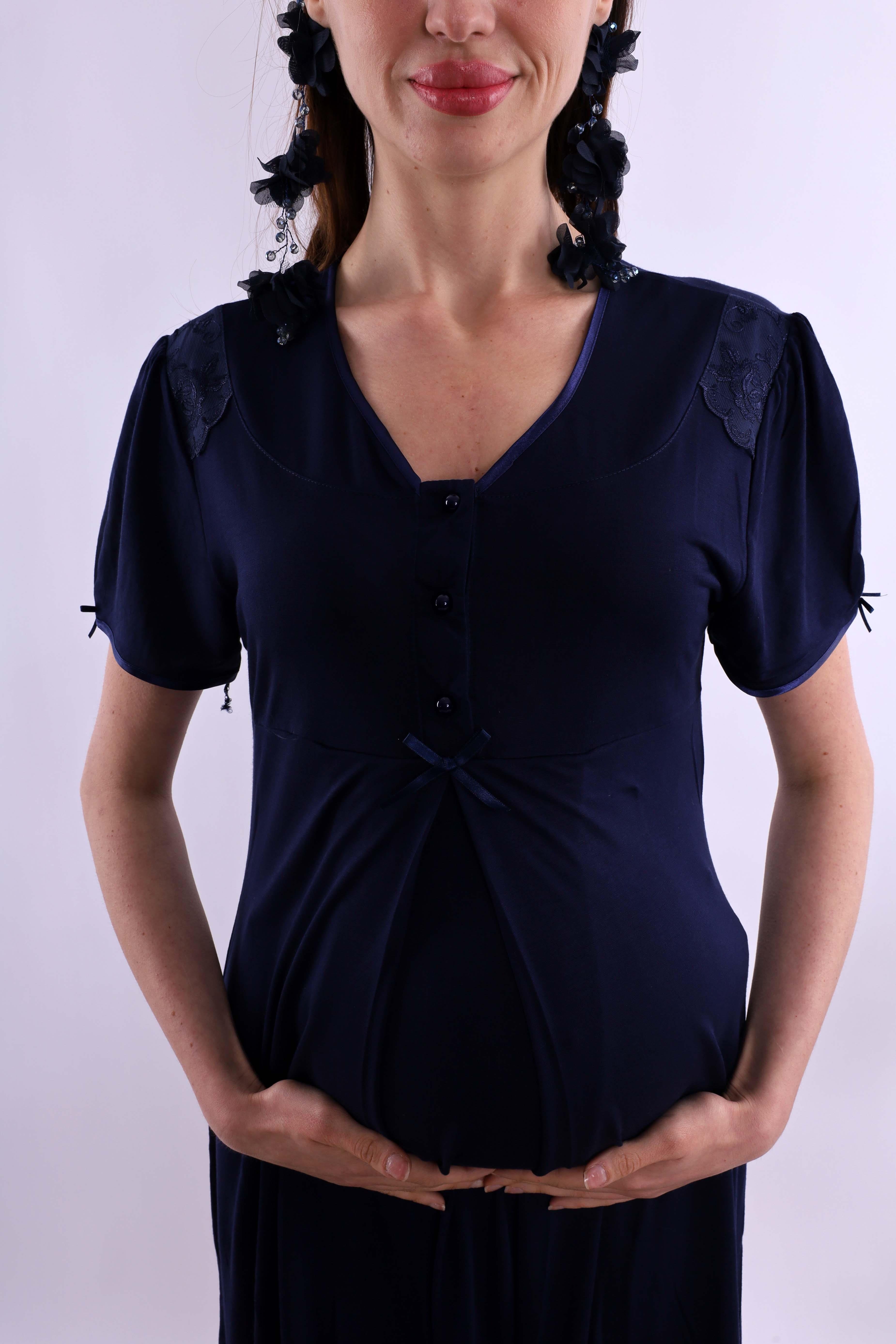 Effortt Lacivert Hamile Lohusa Gecelik BYL280232