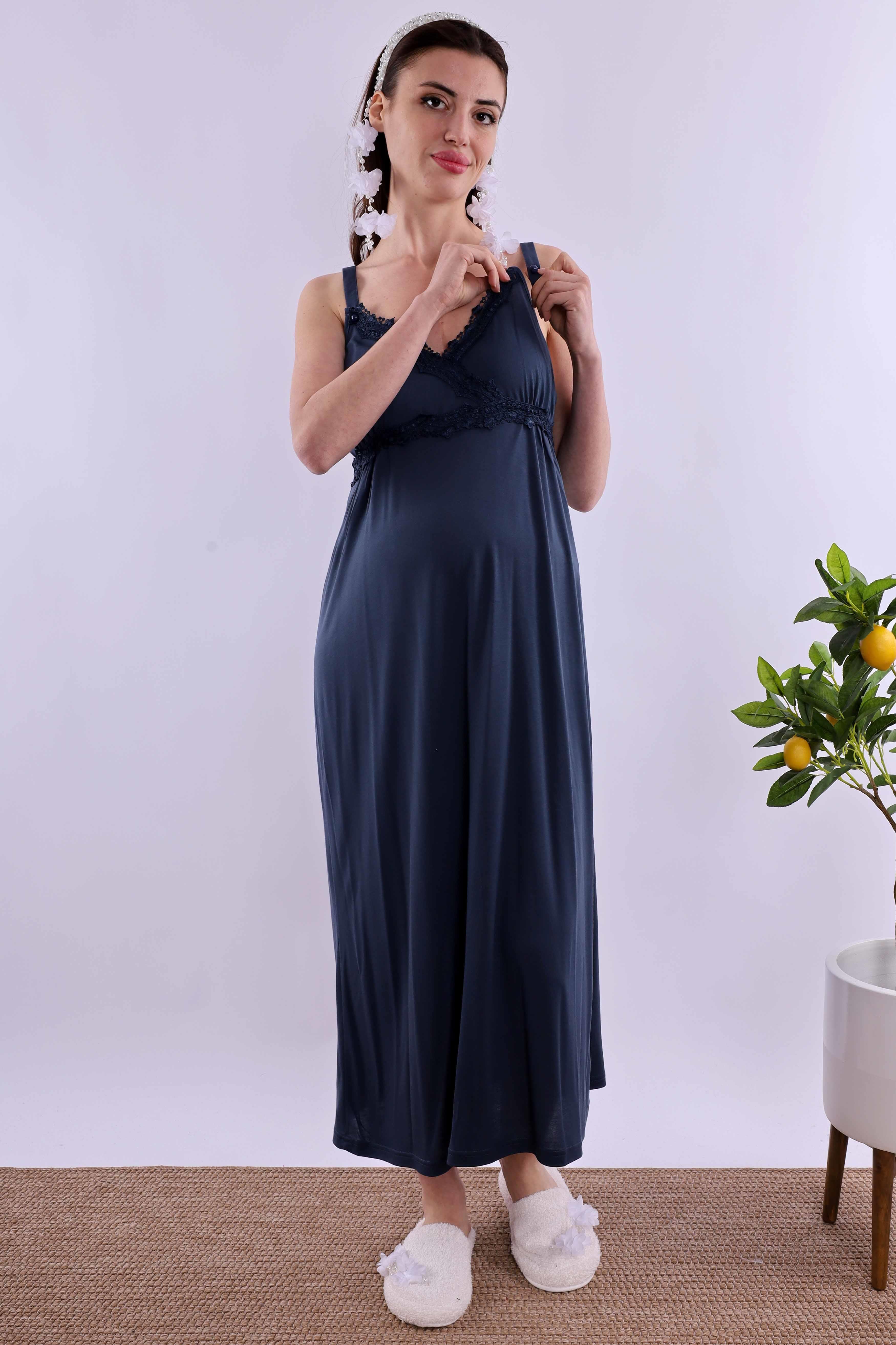 Effortt Lacivert Hamile Lohusa Gecelik BYL290332