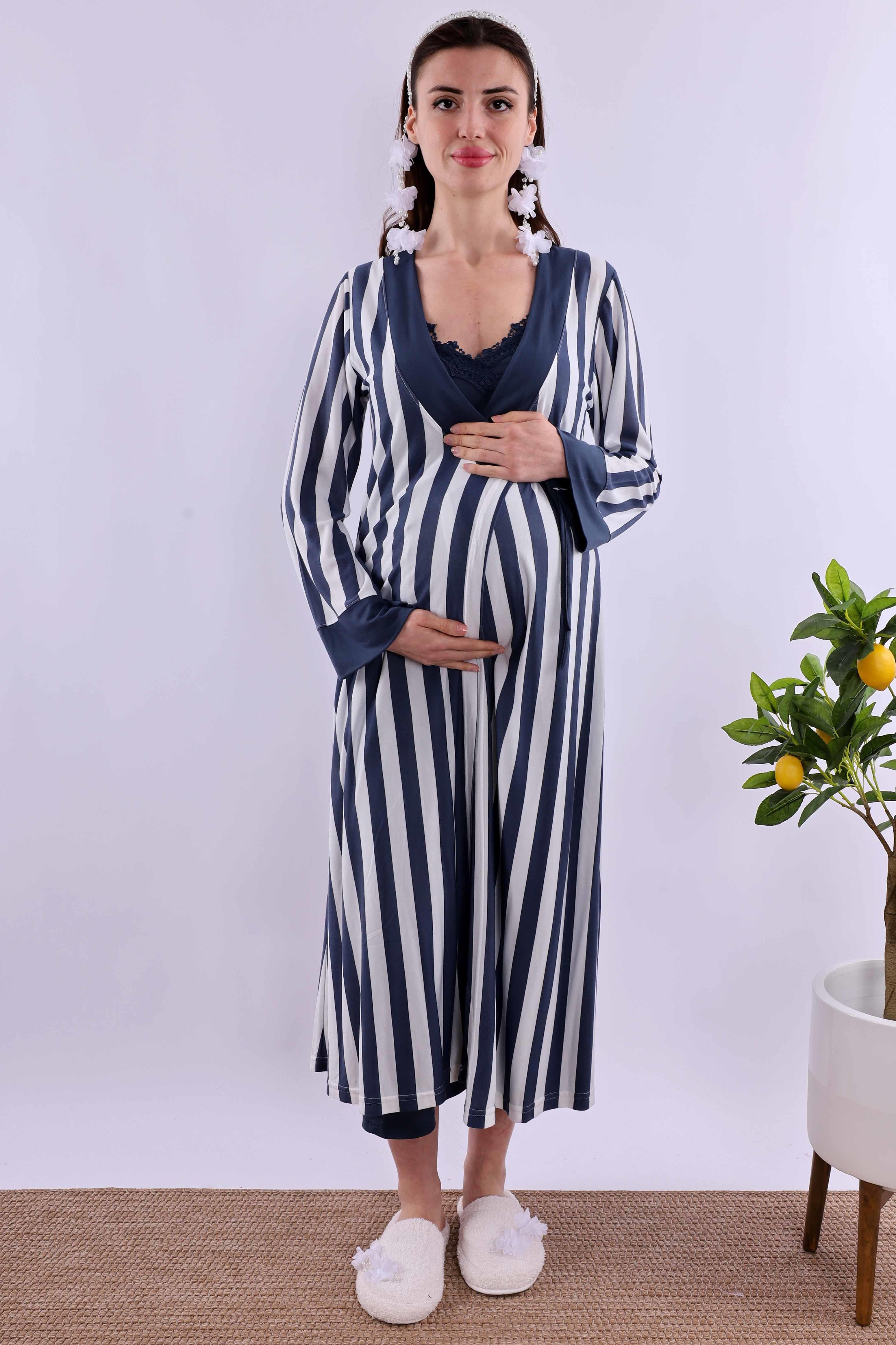 Effortt Lacivert Hamile Lohusa Set BYL290362