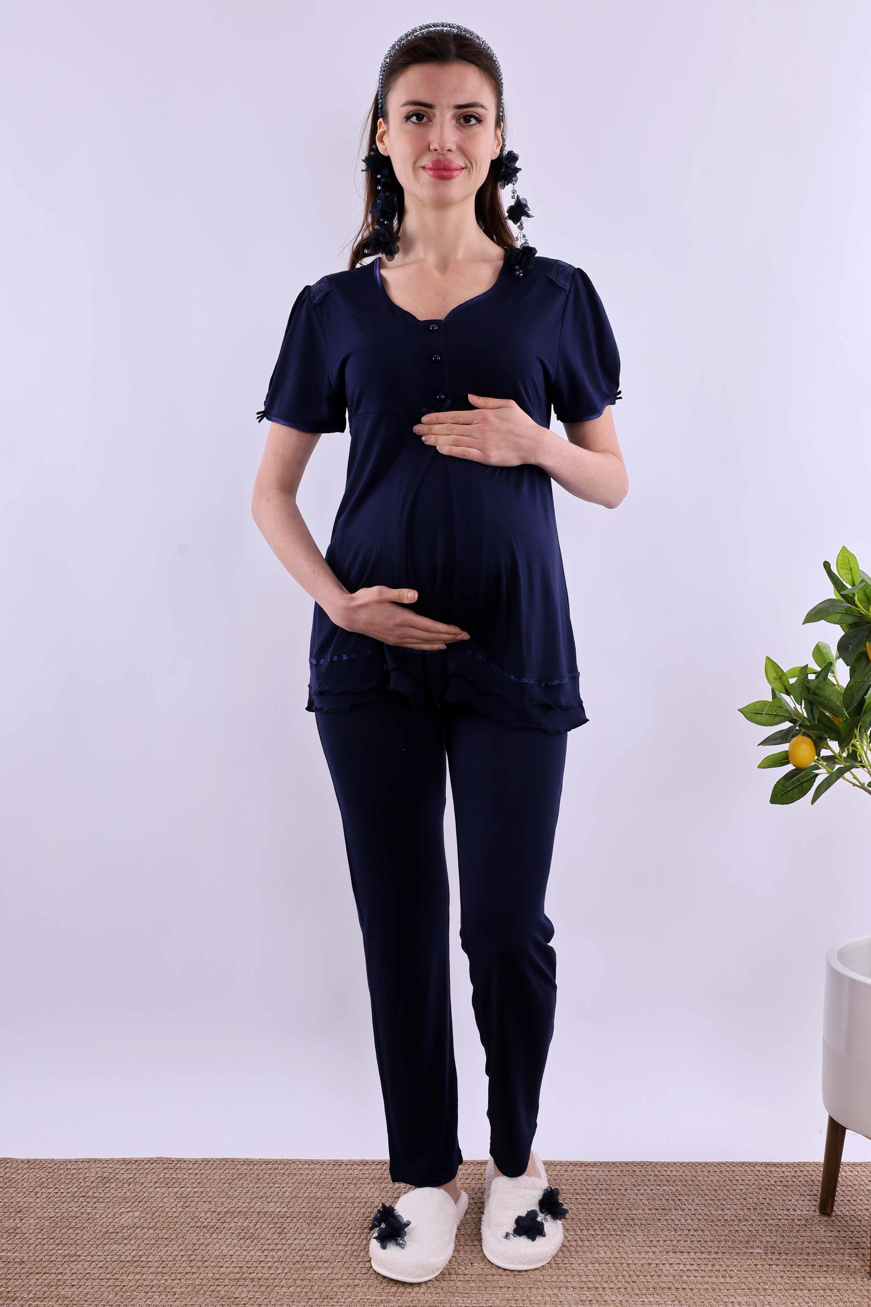 Effortt Lacivert Hamile Lohusa Set BYL280262