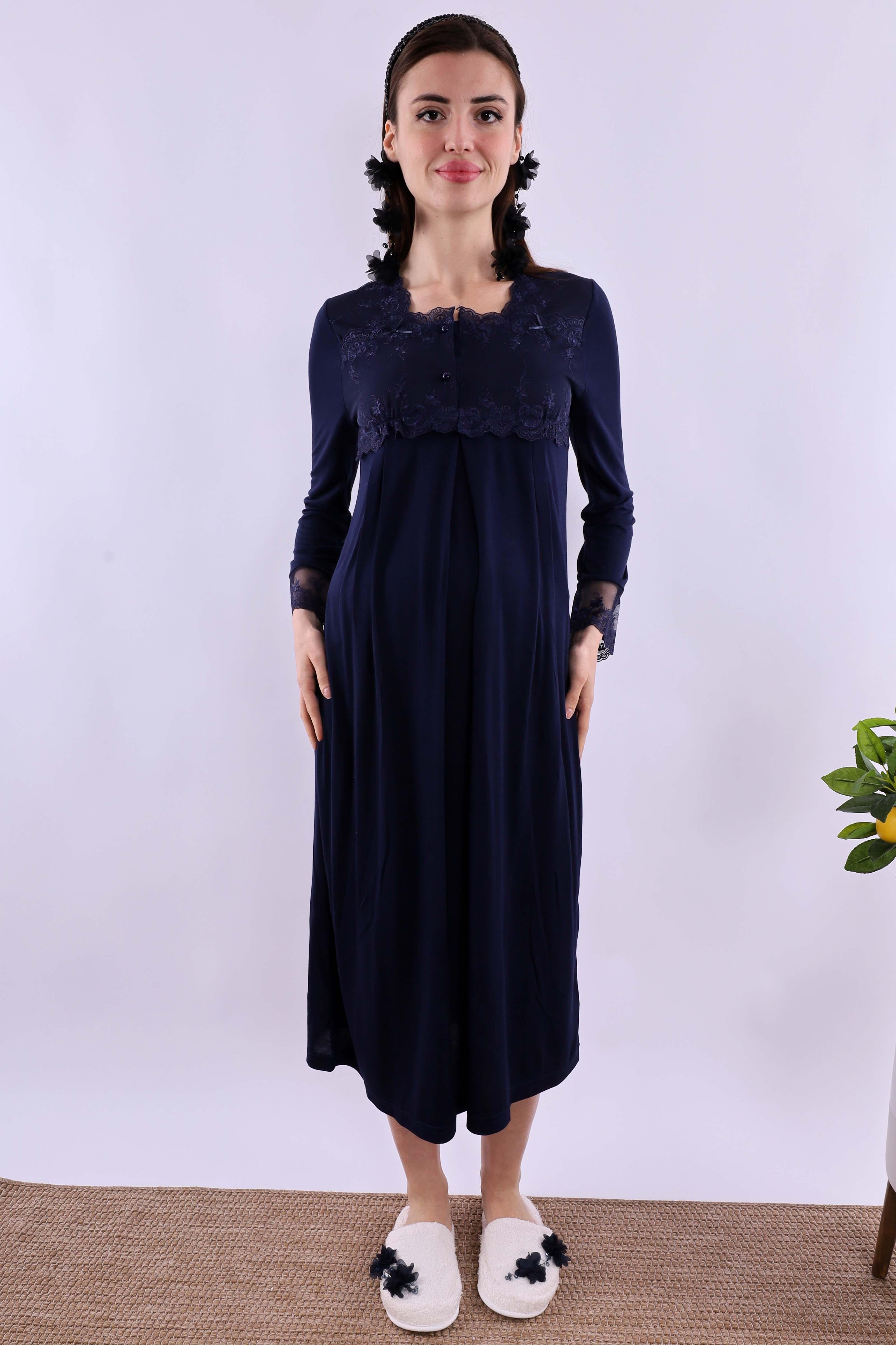 Effortt Lacivert Hamile Lohusa Set BYL224052