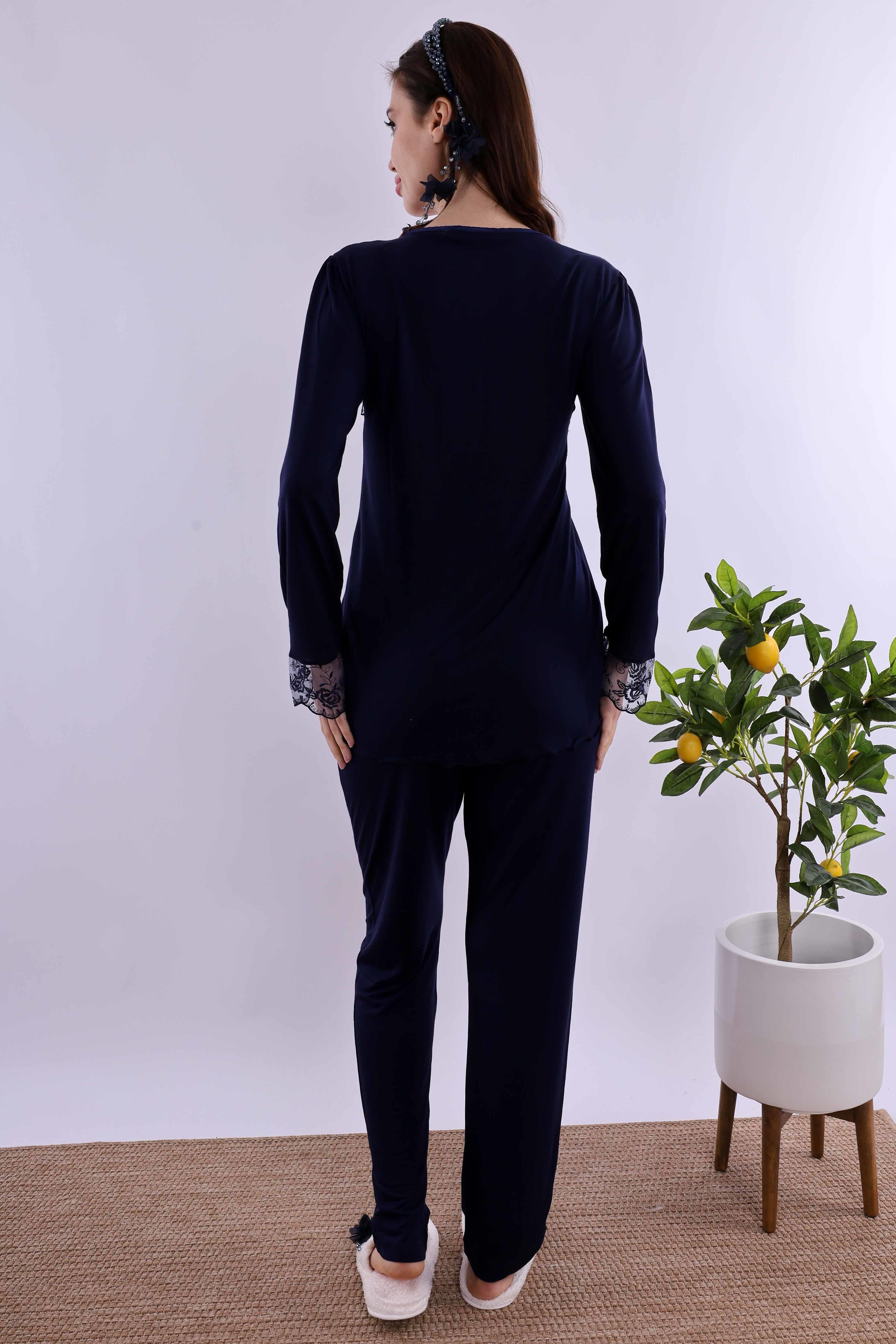 Effortt Lacivert Hamile Lohusa Set BYL224262