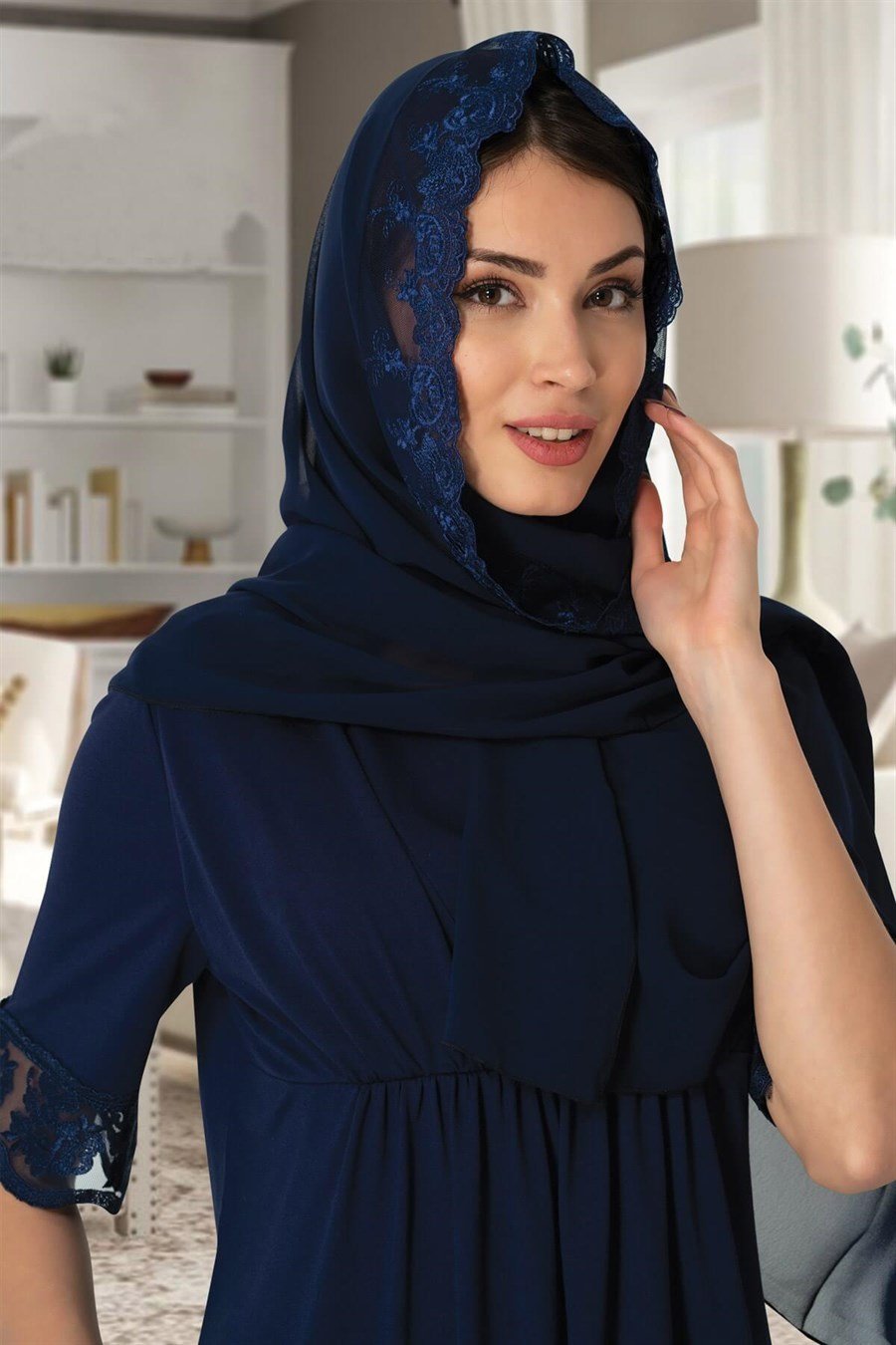 Effortt Lacivert Lohusa Hamile Şal