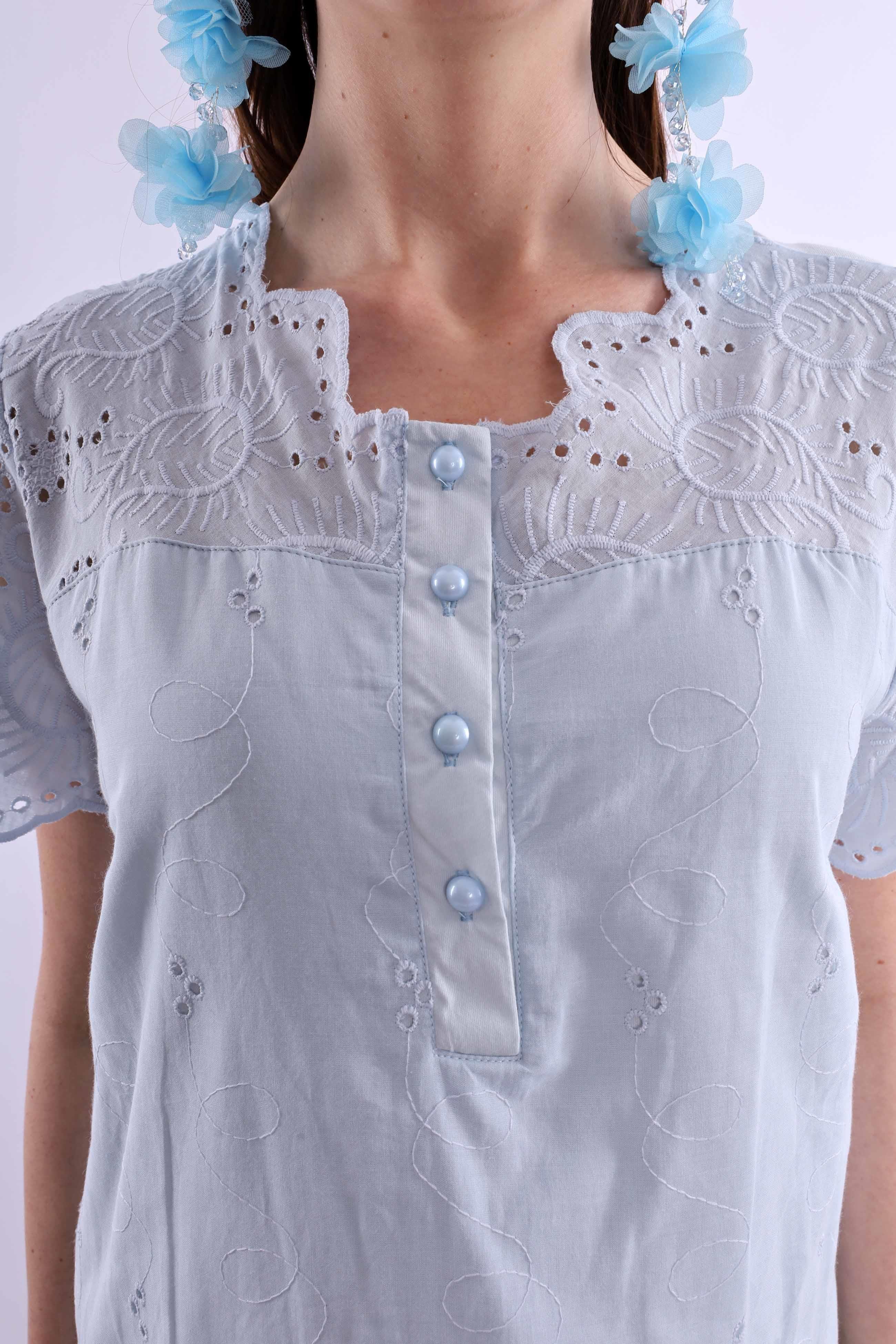 Effortt Mavi Fistolu Hamile Lohusa Gecelik BYL290232