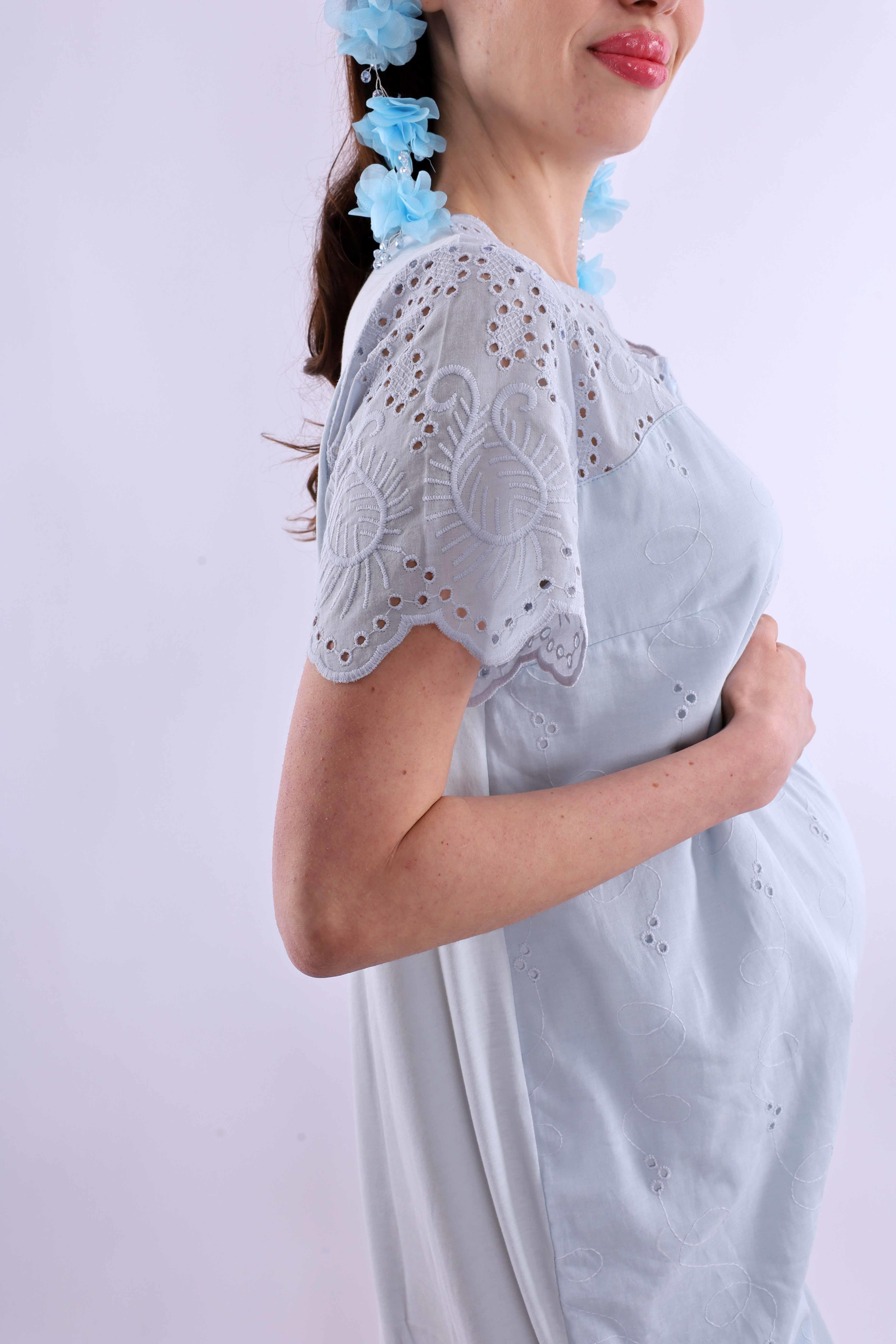 Effortt Mavi Fistolu Hamile Lohusa Gecelik BYL290232