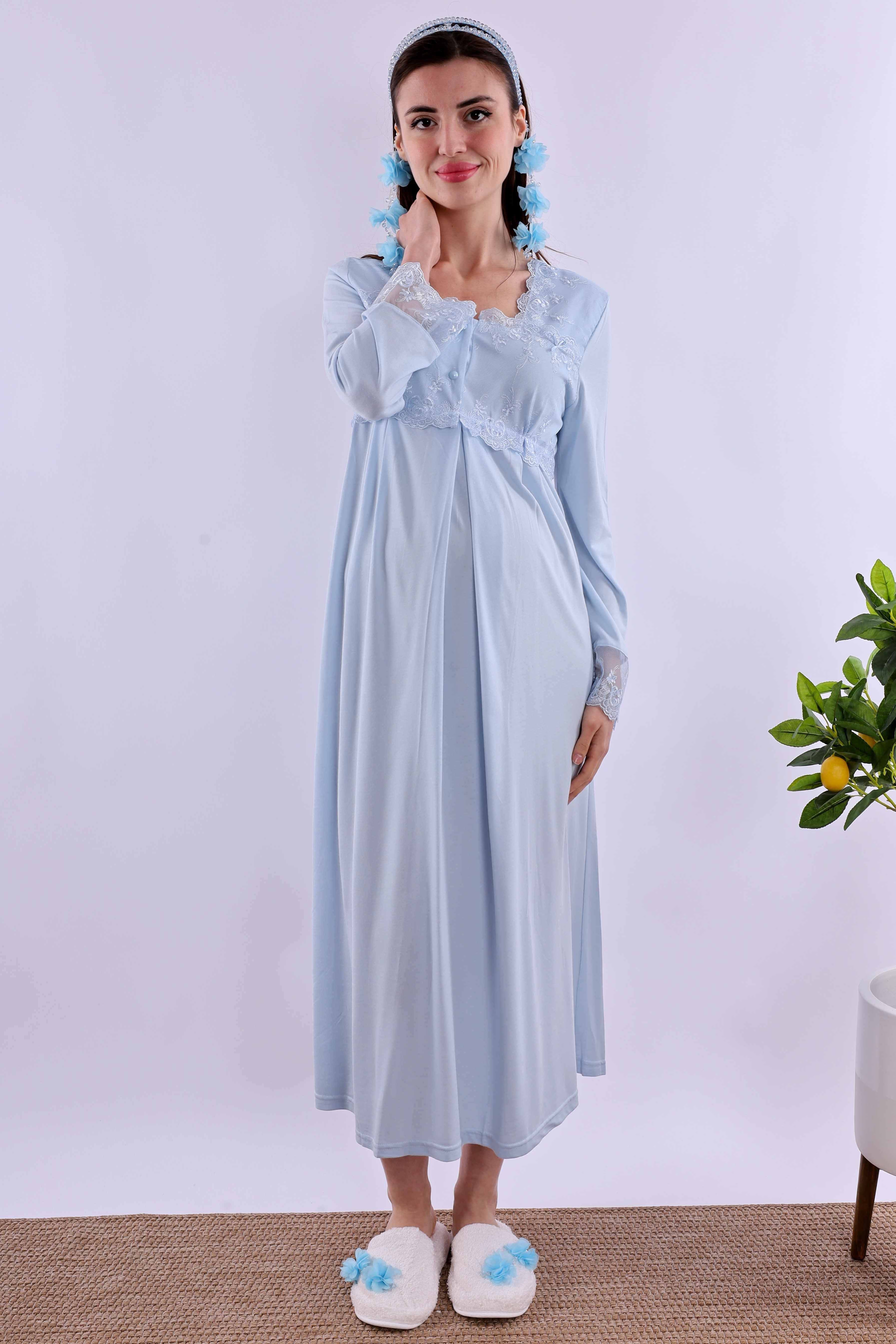 Effortt Mavi Hamile Lohusa Gecelik BYL224042