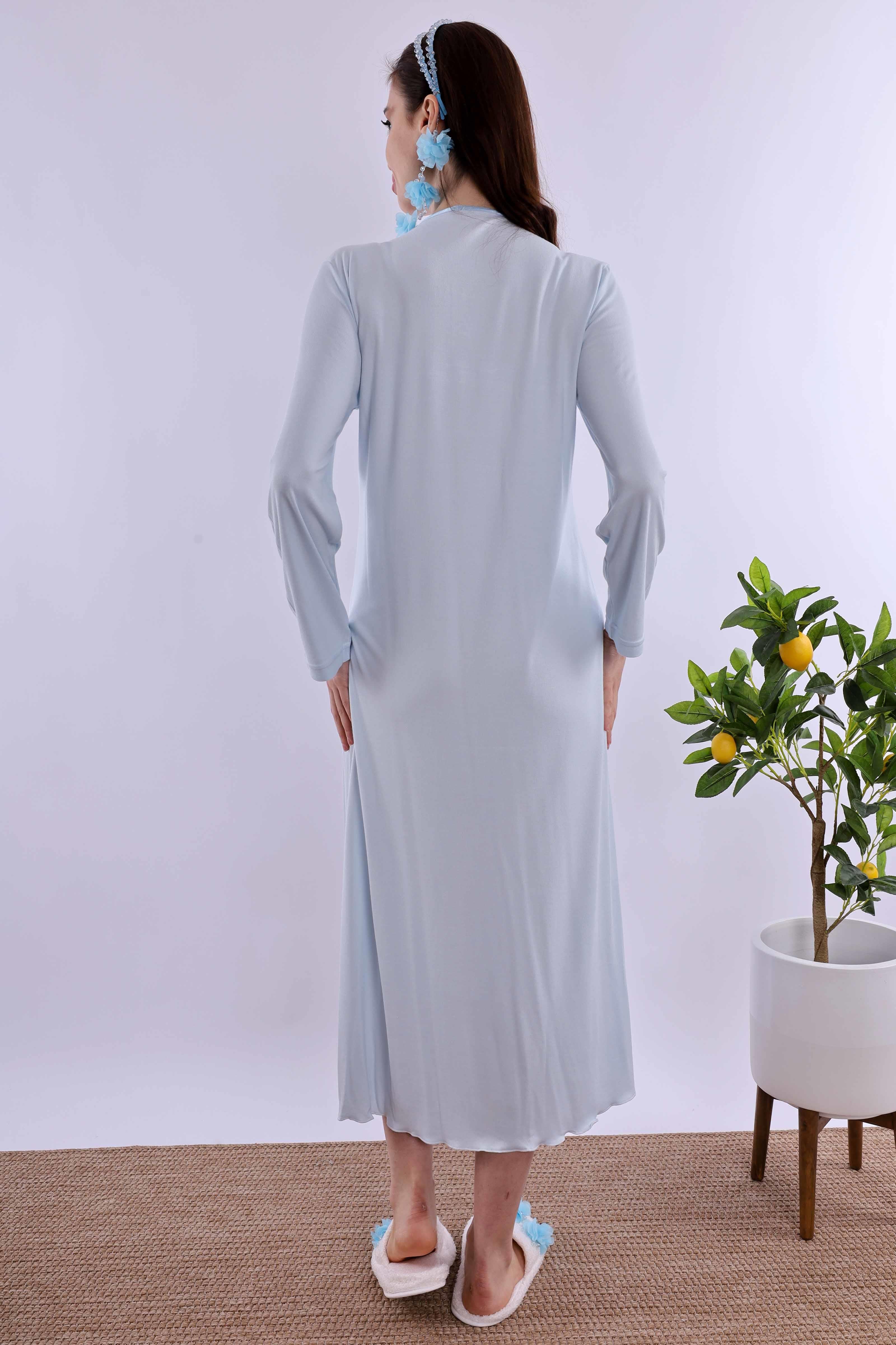 Effortt Mavi Hamile Lohusa Gecelik BYL240332