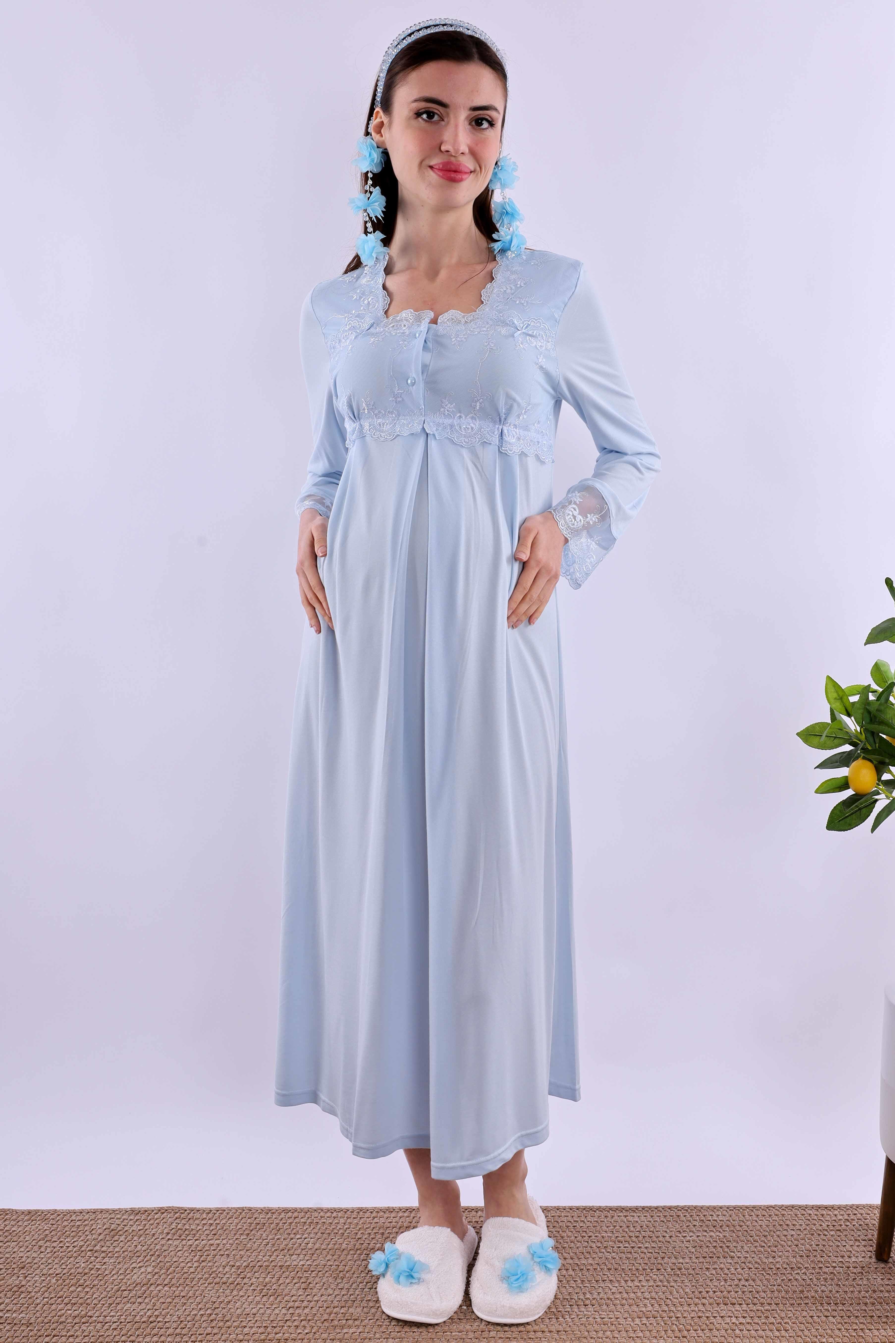 Effortt Mavi Hamile Lohusa Gecelik BYL224042