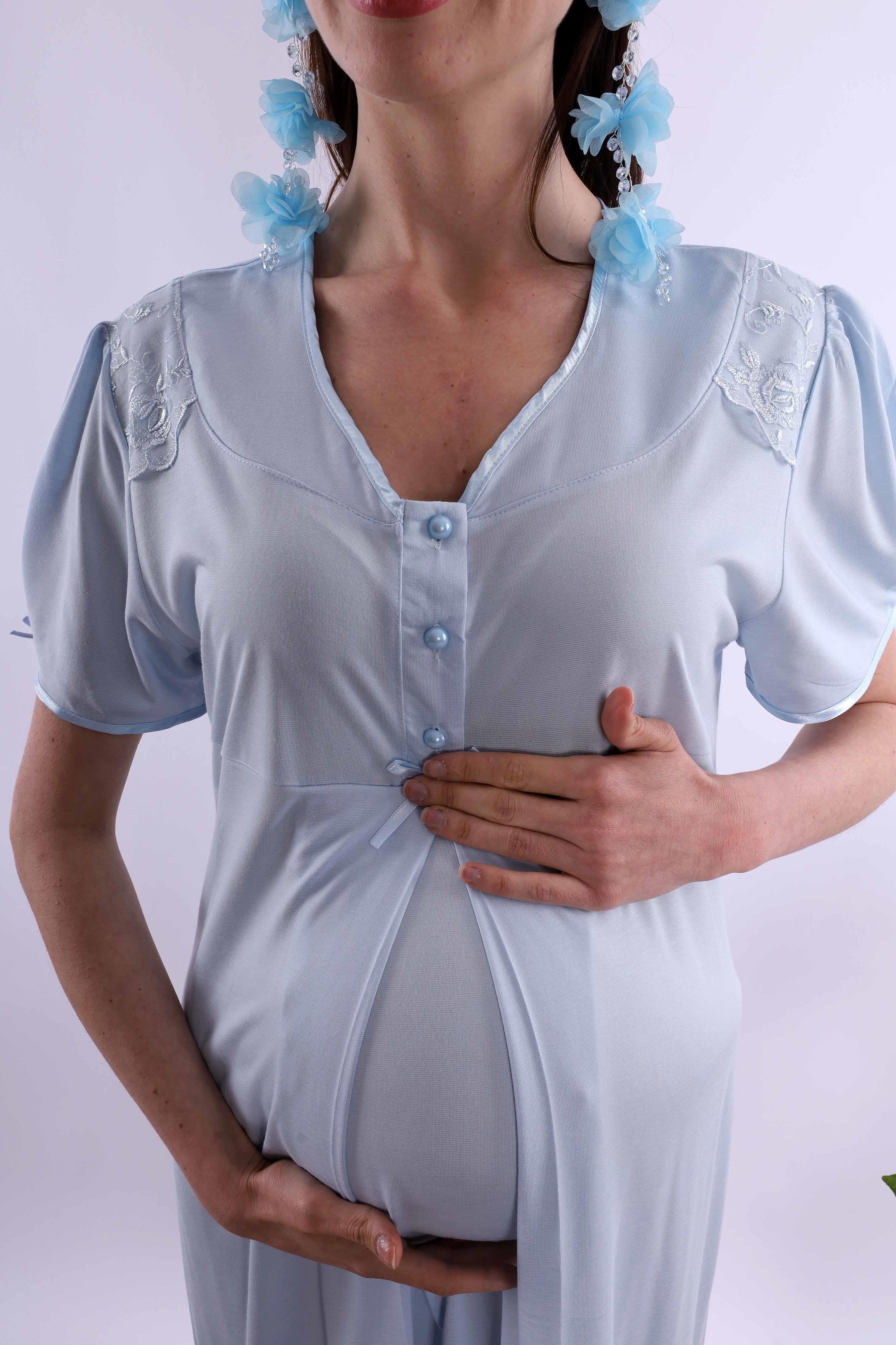 Effortt Mavi Hamile Lohusa Gecelik BYL280232