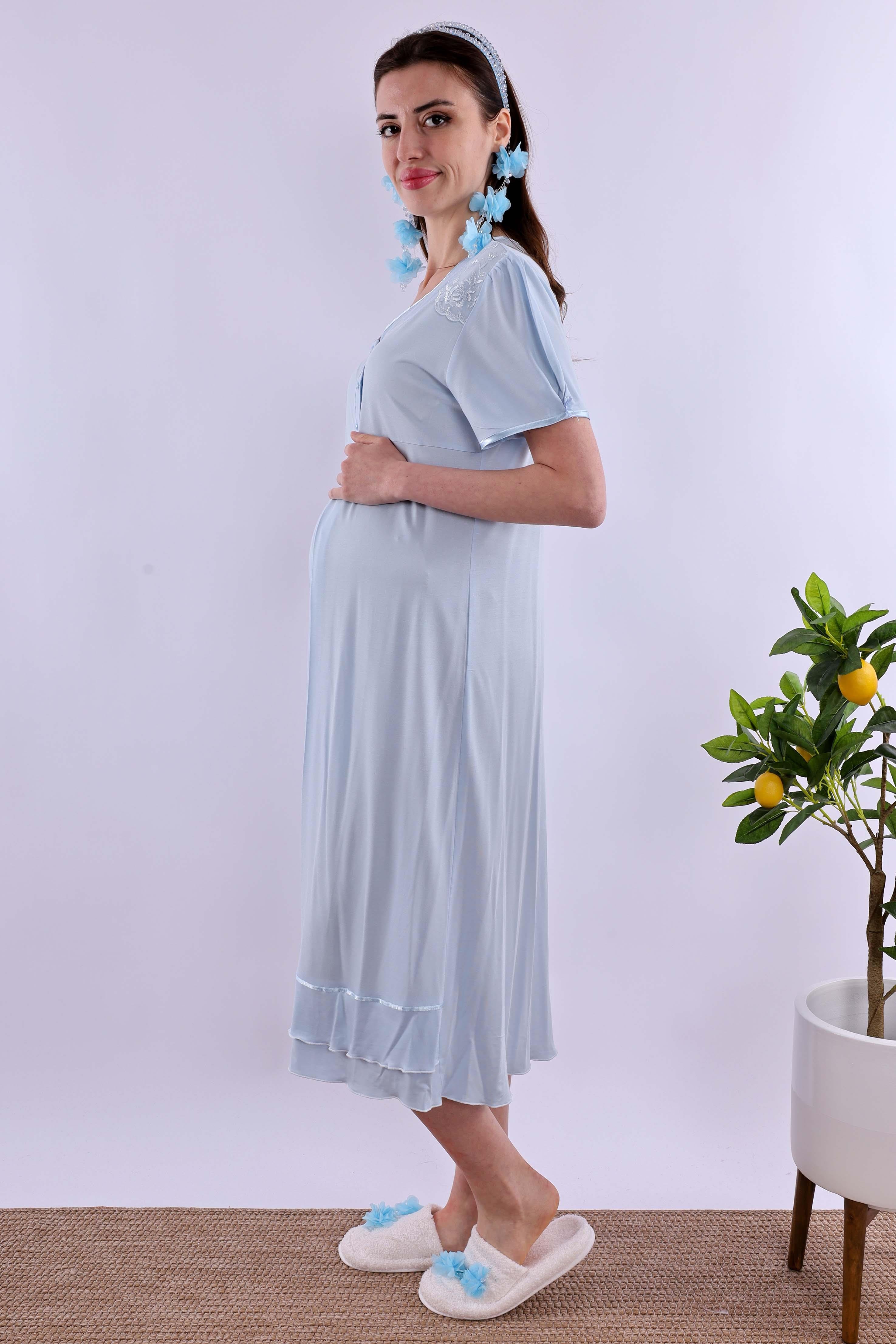 Effortt Mavi Hamile Lohusa Gecelik BYL280232