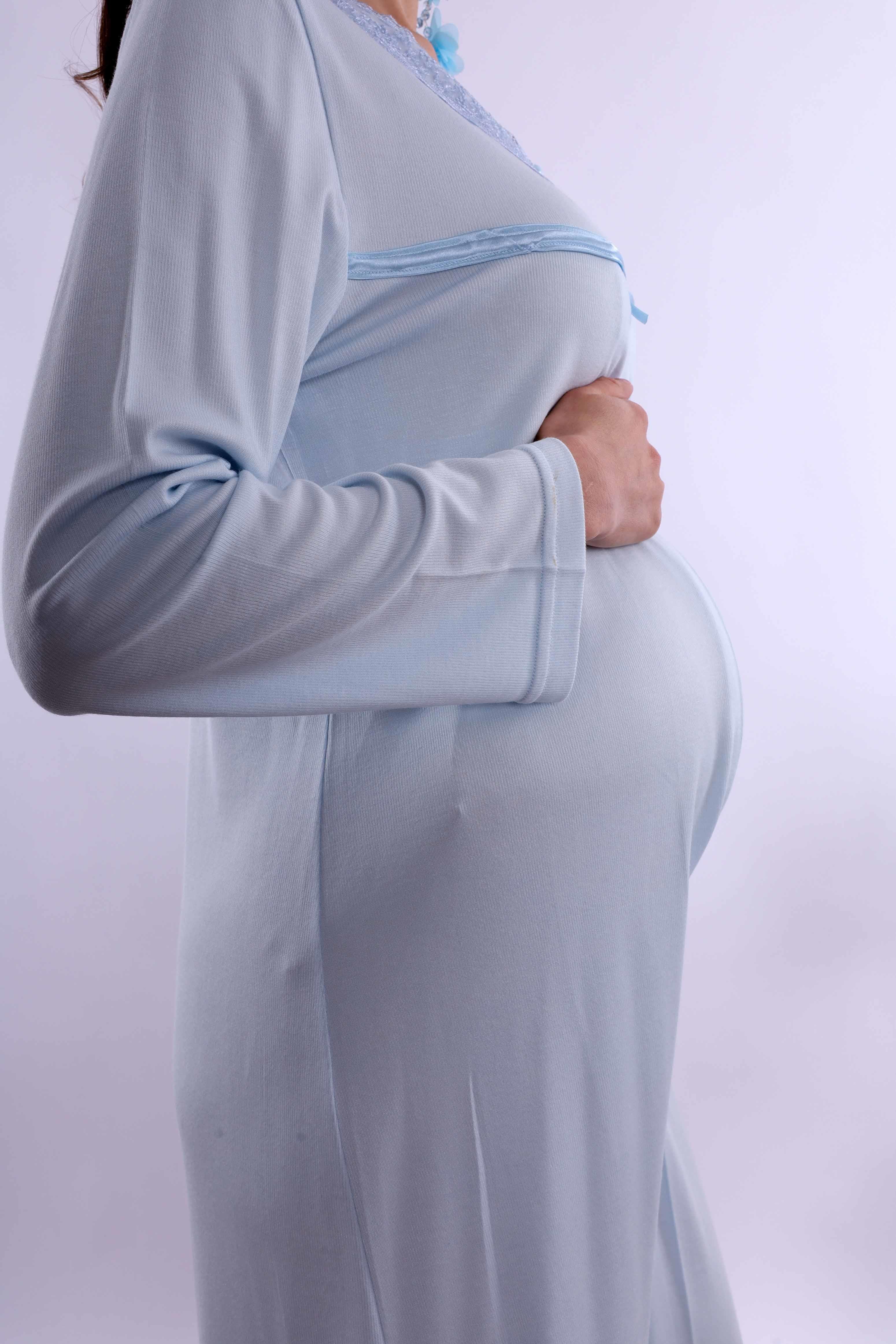 Effortt Mavi Hamile Lohusa Gecelik BYL240332