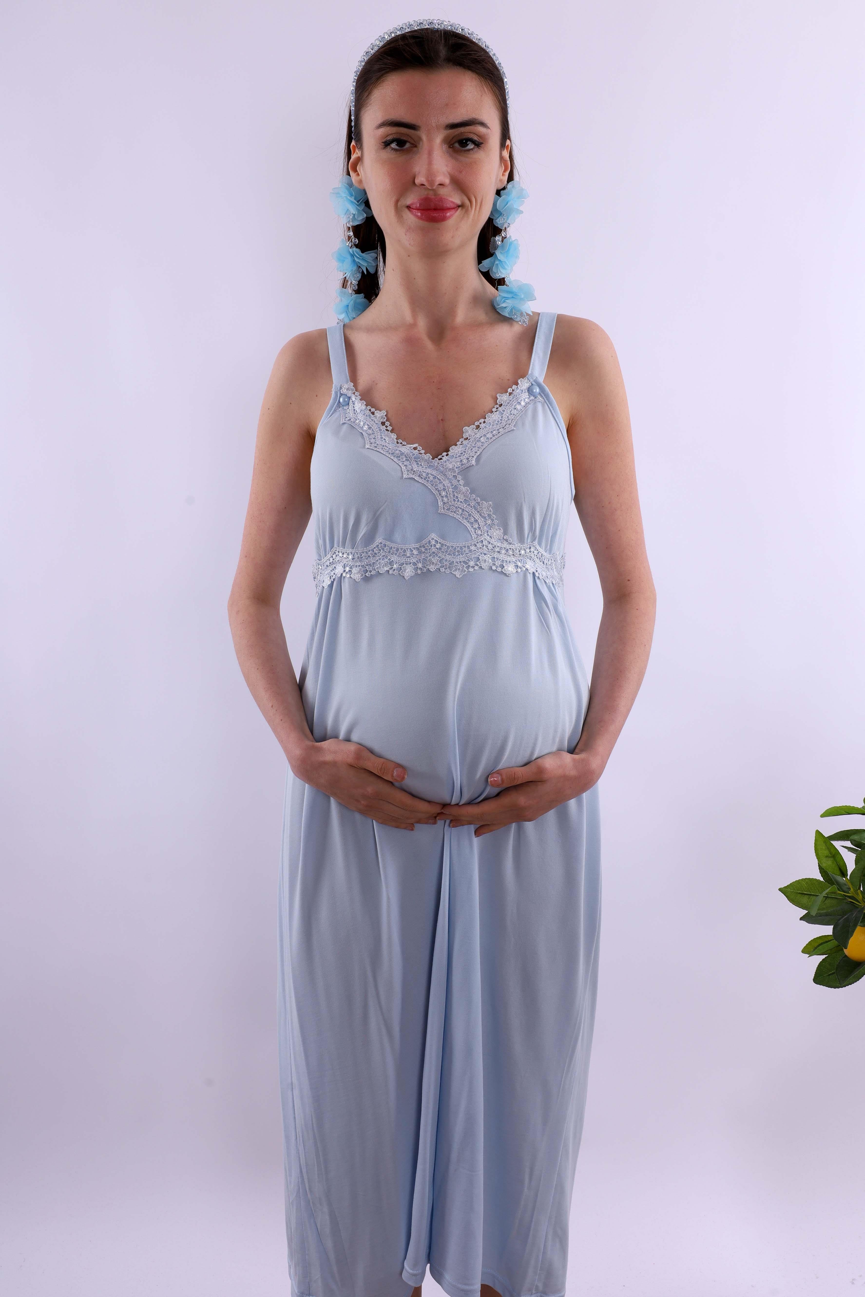 Effortt Mavi Hamile Lohusa Gecelik BYL290332