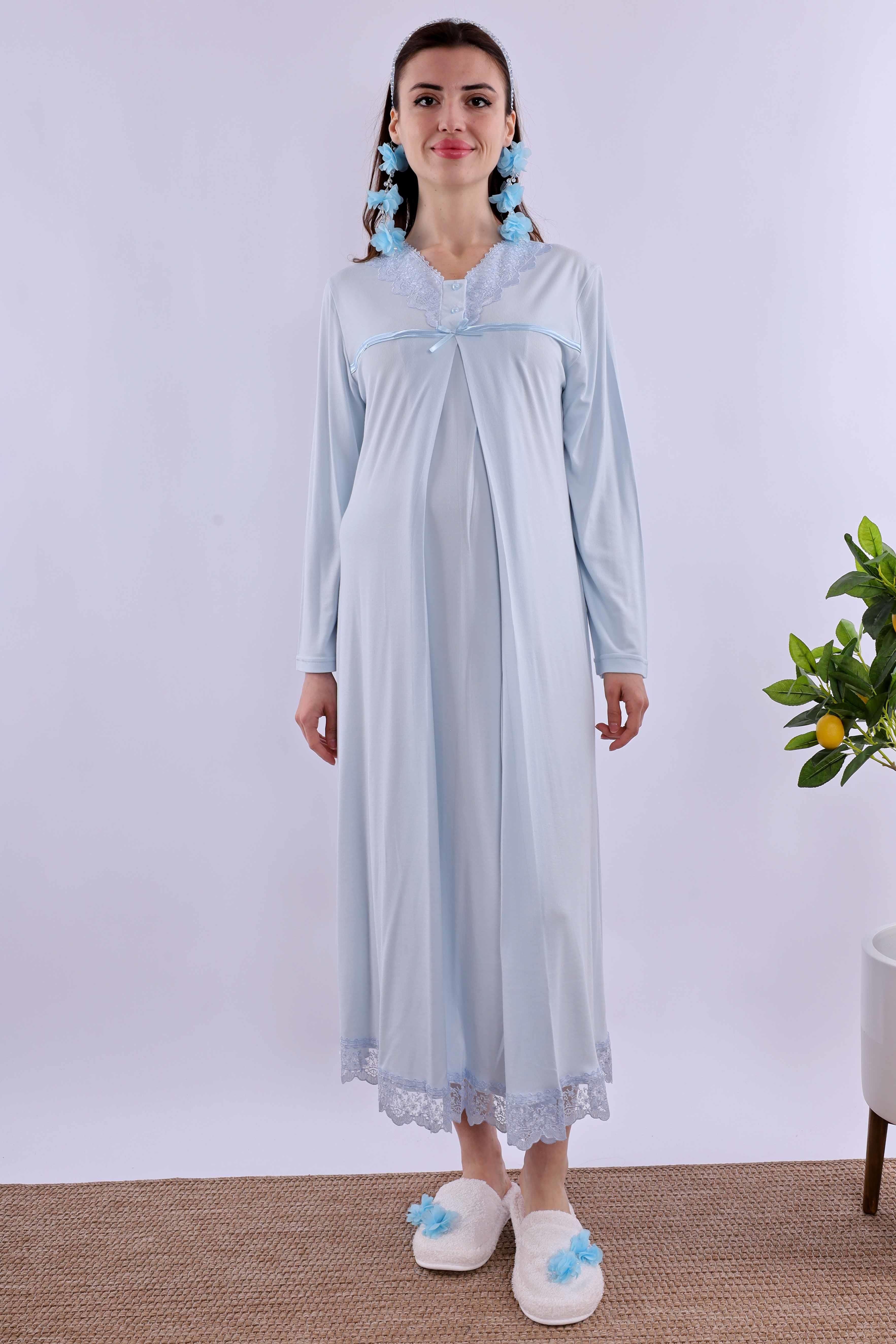 Effortt Mavi Hamile Lohusa Gecelik BYL240332