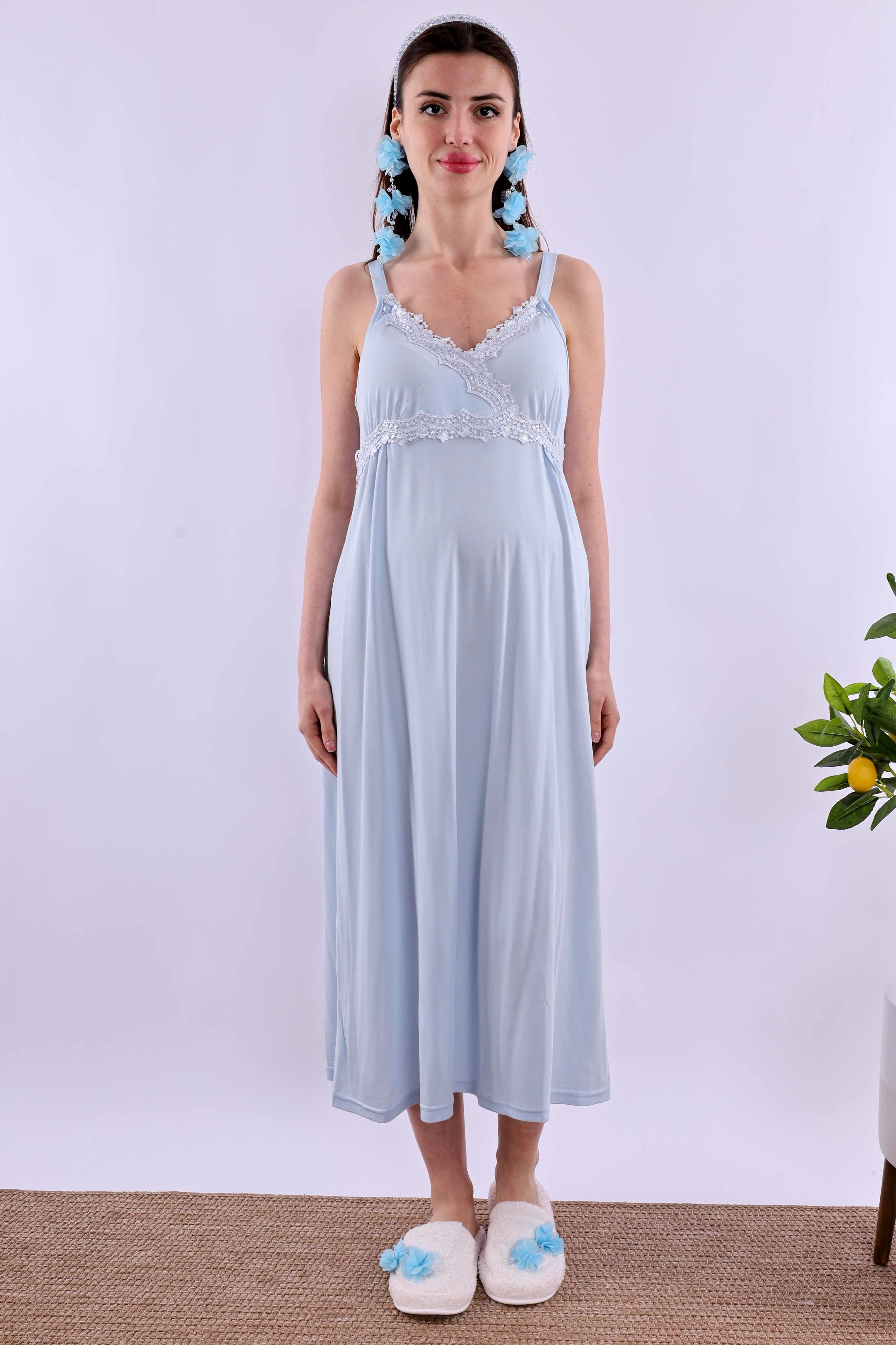 Effortt Mavi Hamile Lohusa Gecelik BYL290332