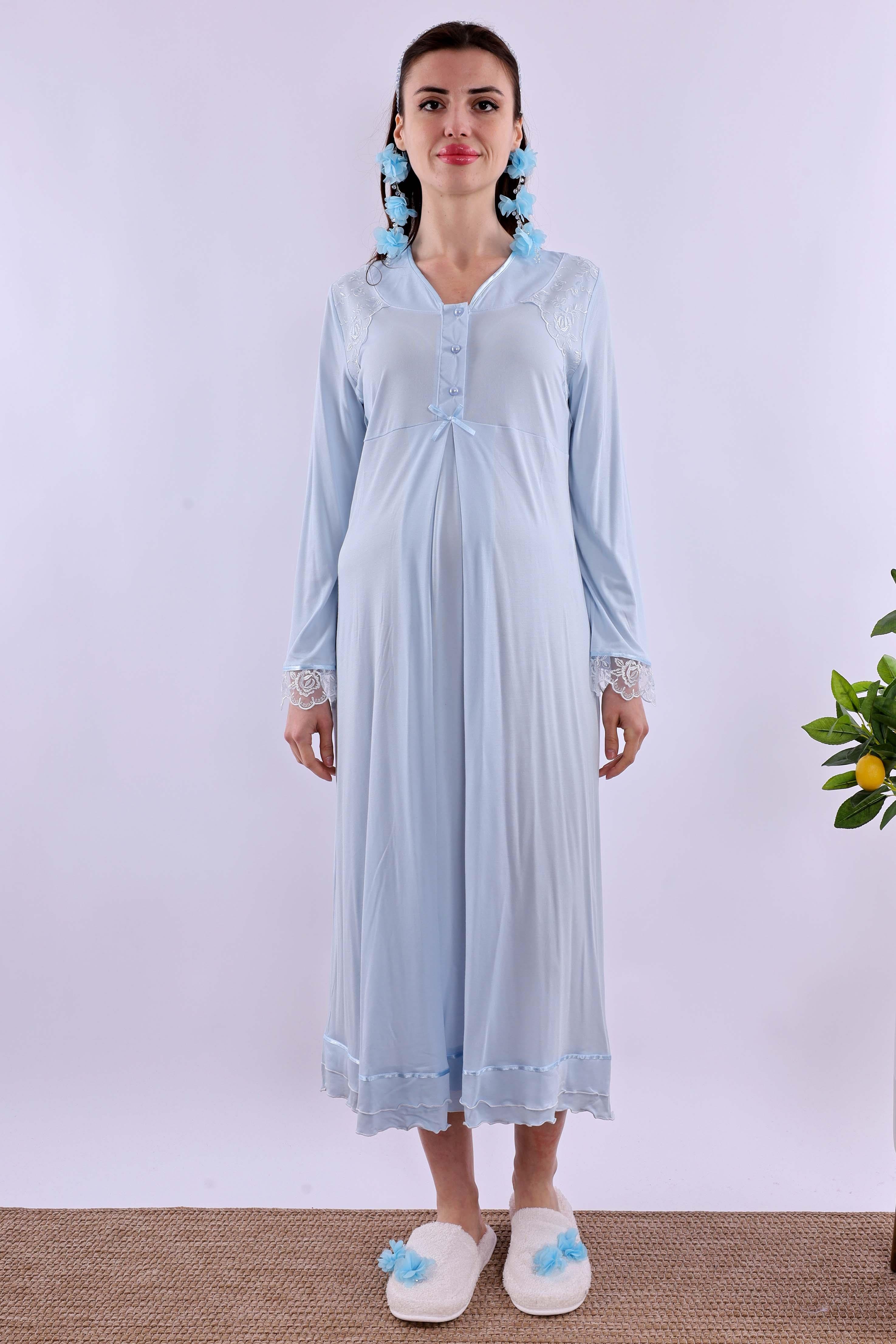 Effortt Mavi Hamile Lohusa Gecelik BYL224232