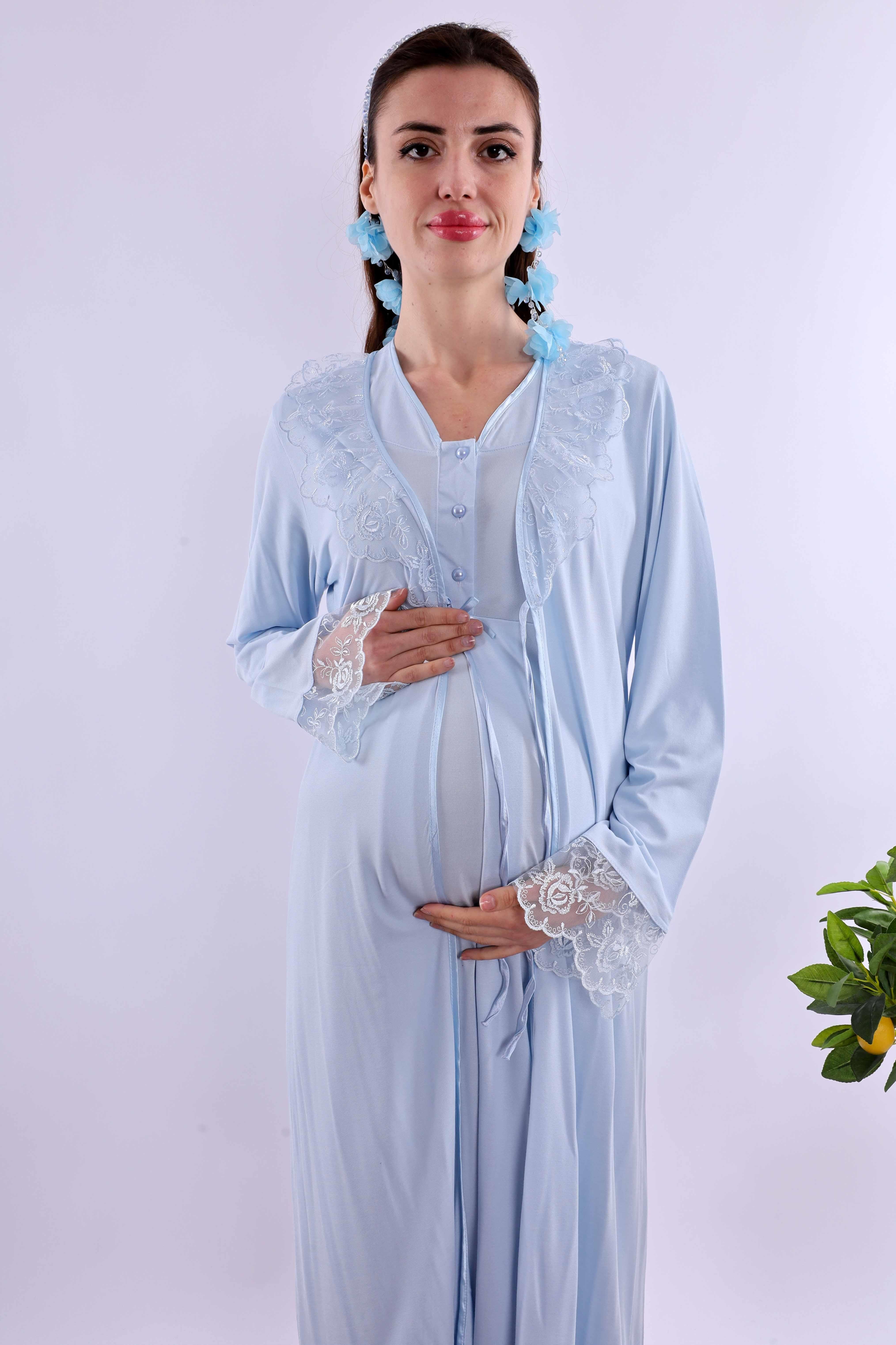 Effortt Mavi Hamile Lohusa Set BYL224262