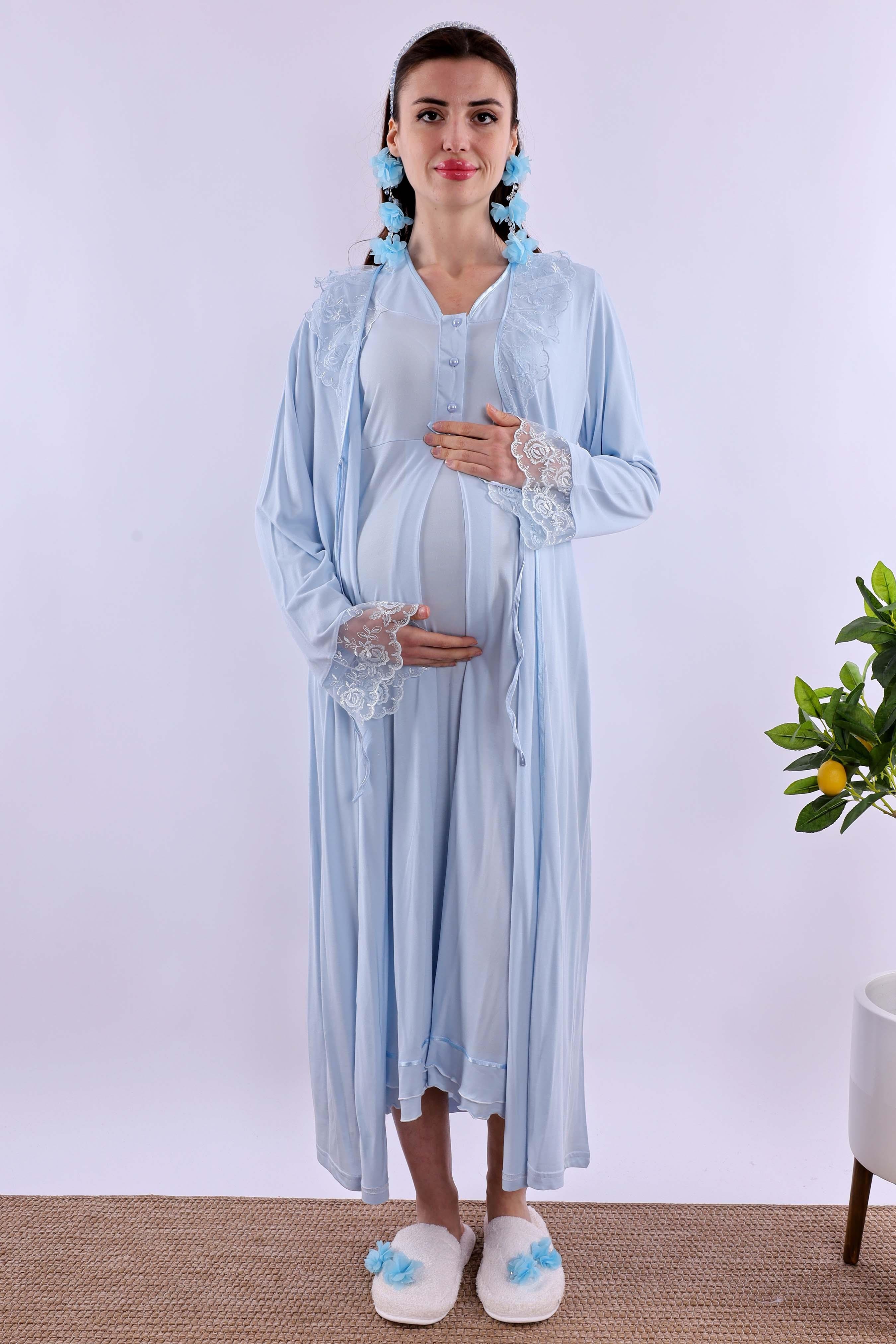 Effortt Mavi Hamile Lohusa Set BYL224262