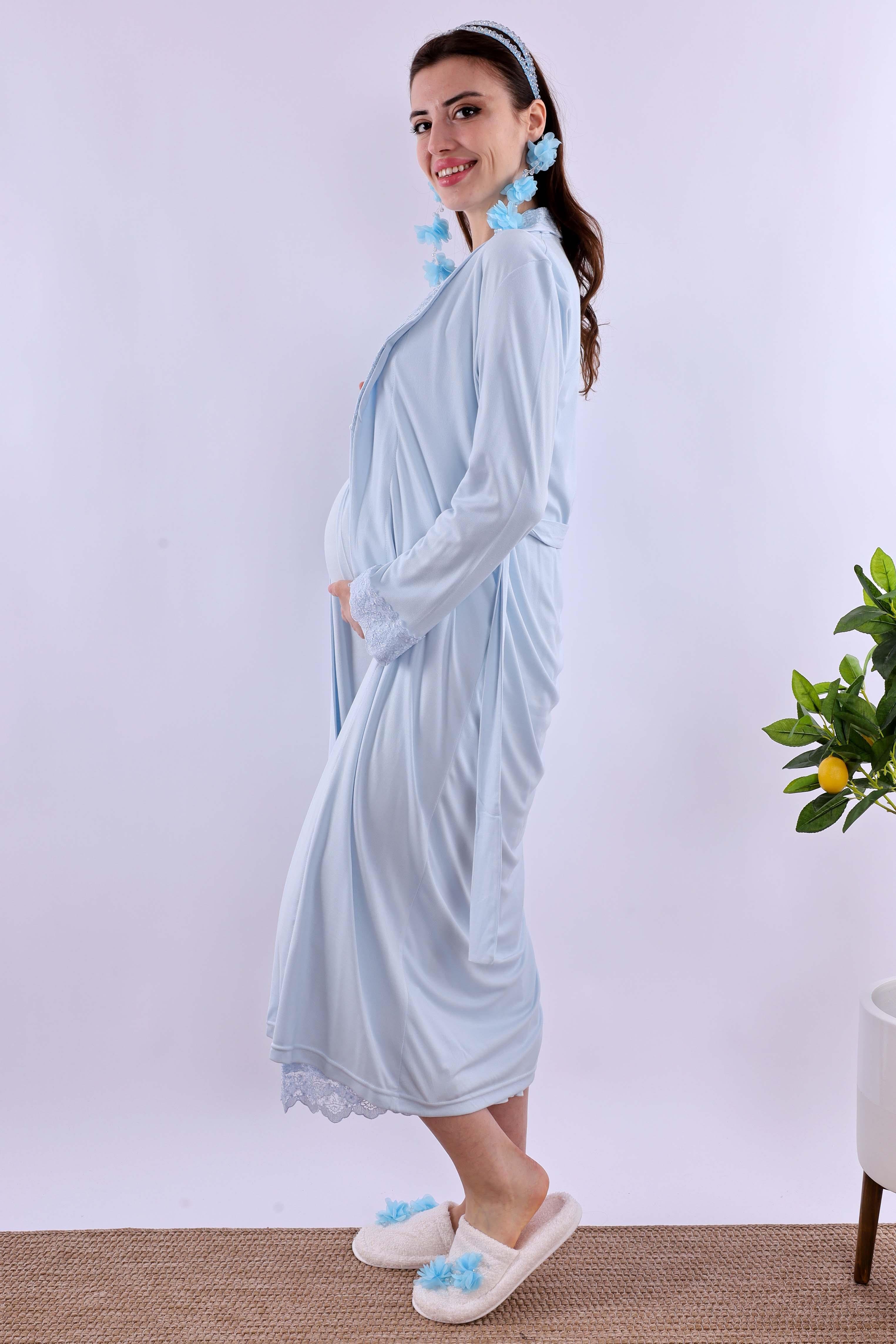 Effortt Mavi Hamile Lohusa Set BYL240362