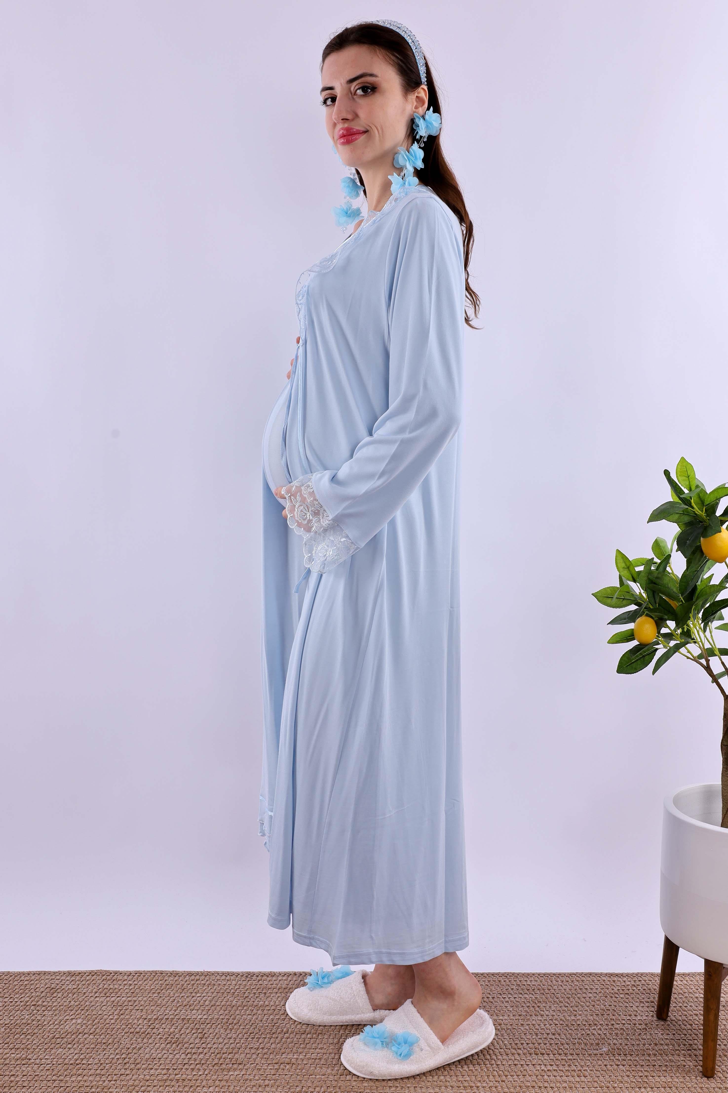 Effortt Mavi Hamile Lohusa Set BYL280262