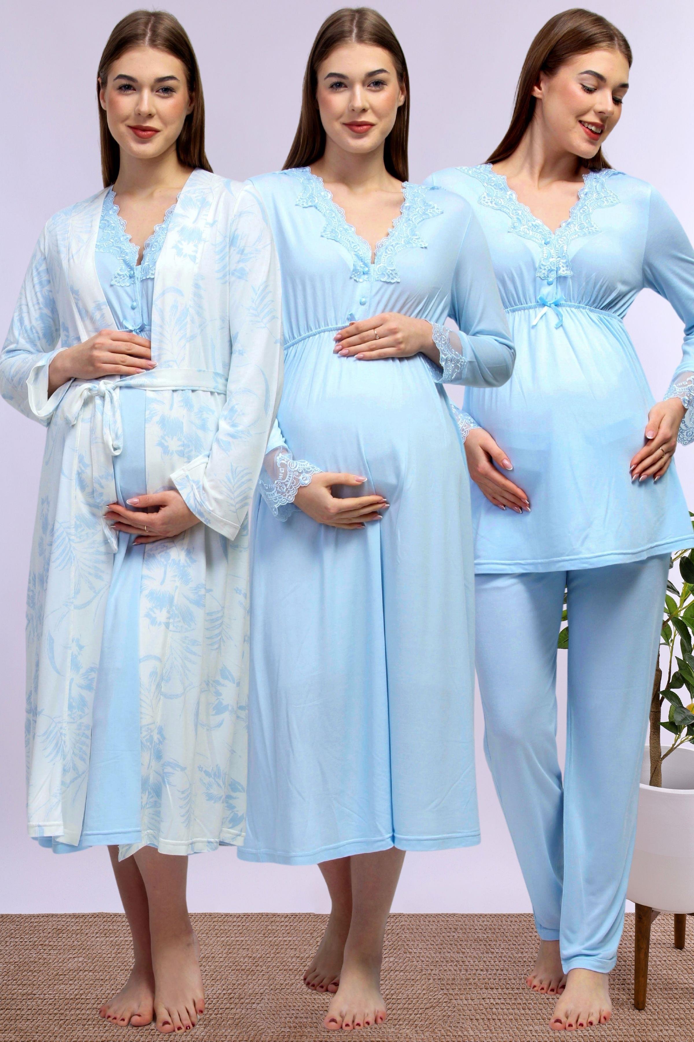 Effortt Mavi Hamile Lohusa Set BYL280962