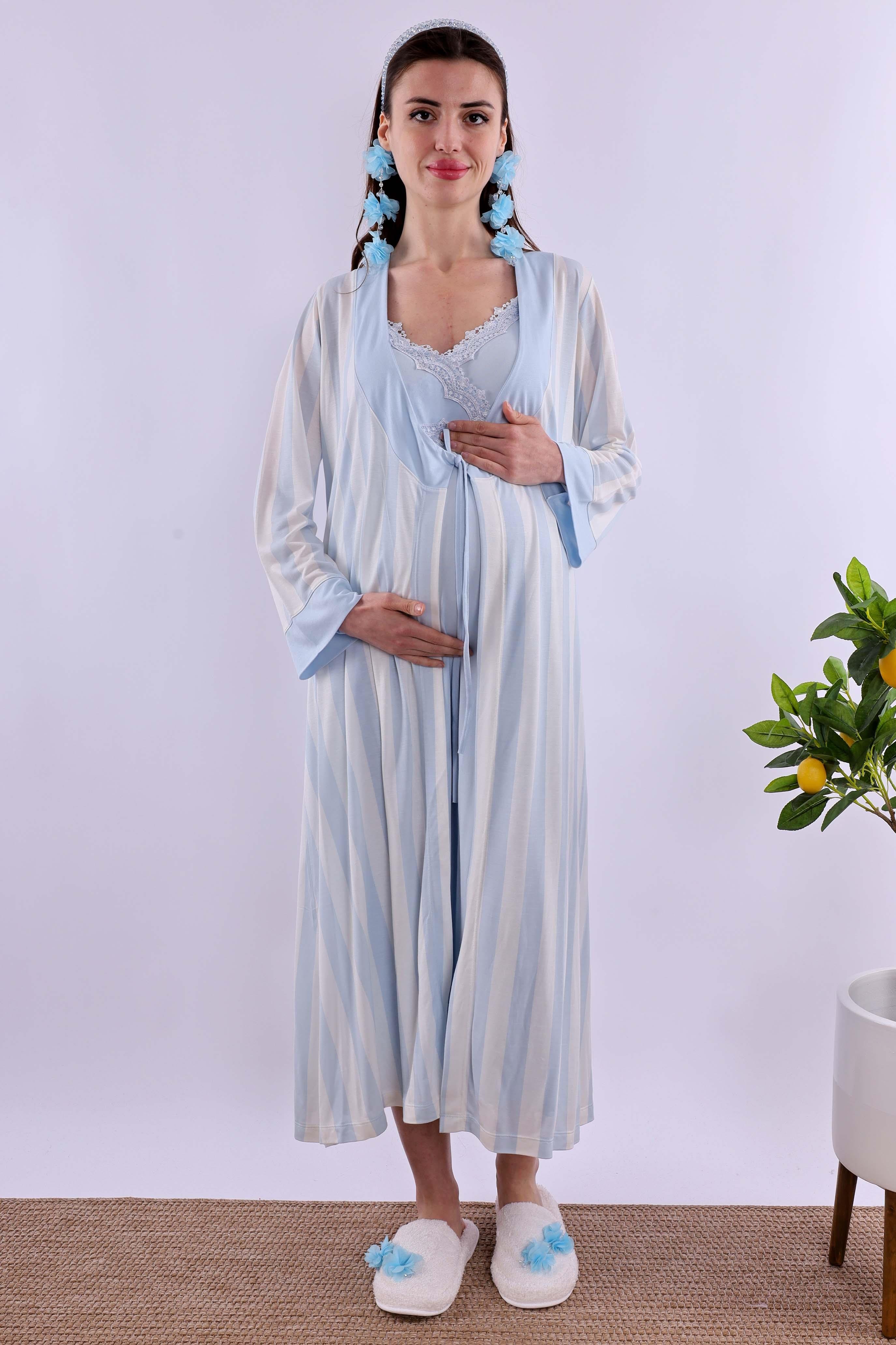 Effortt Mavi Hamile Lohusa Set BYL290362