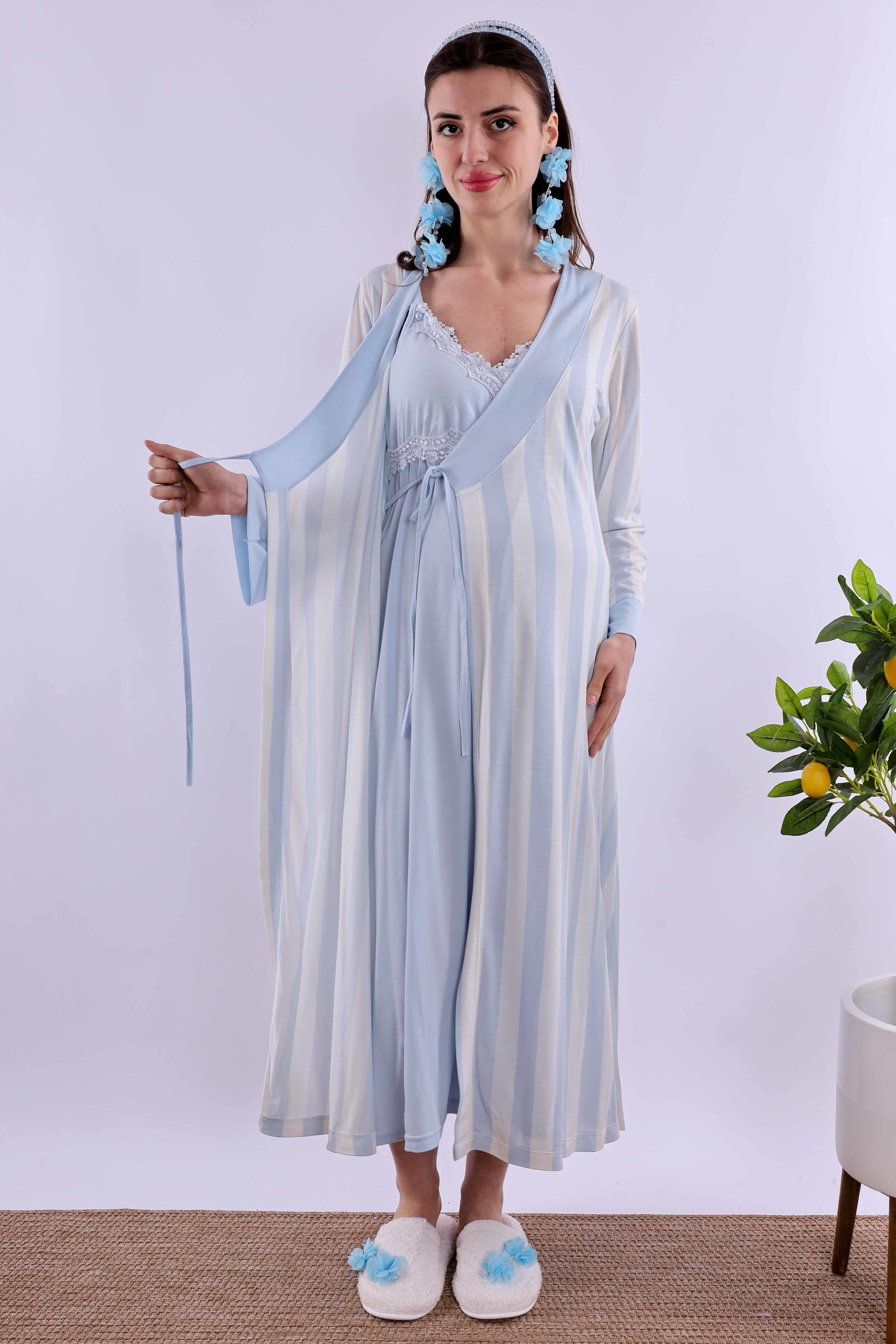 Effortt Mavi Hamile Lohusa Set BYL290362