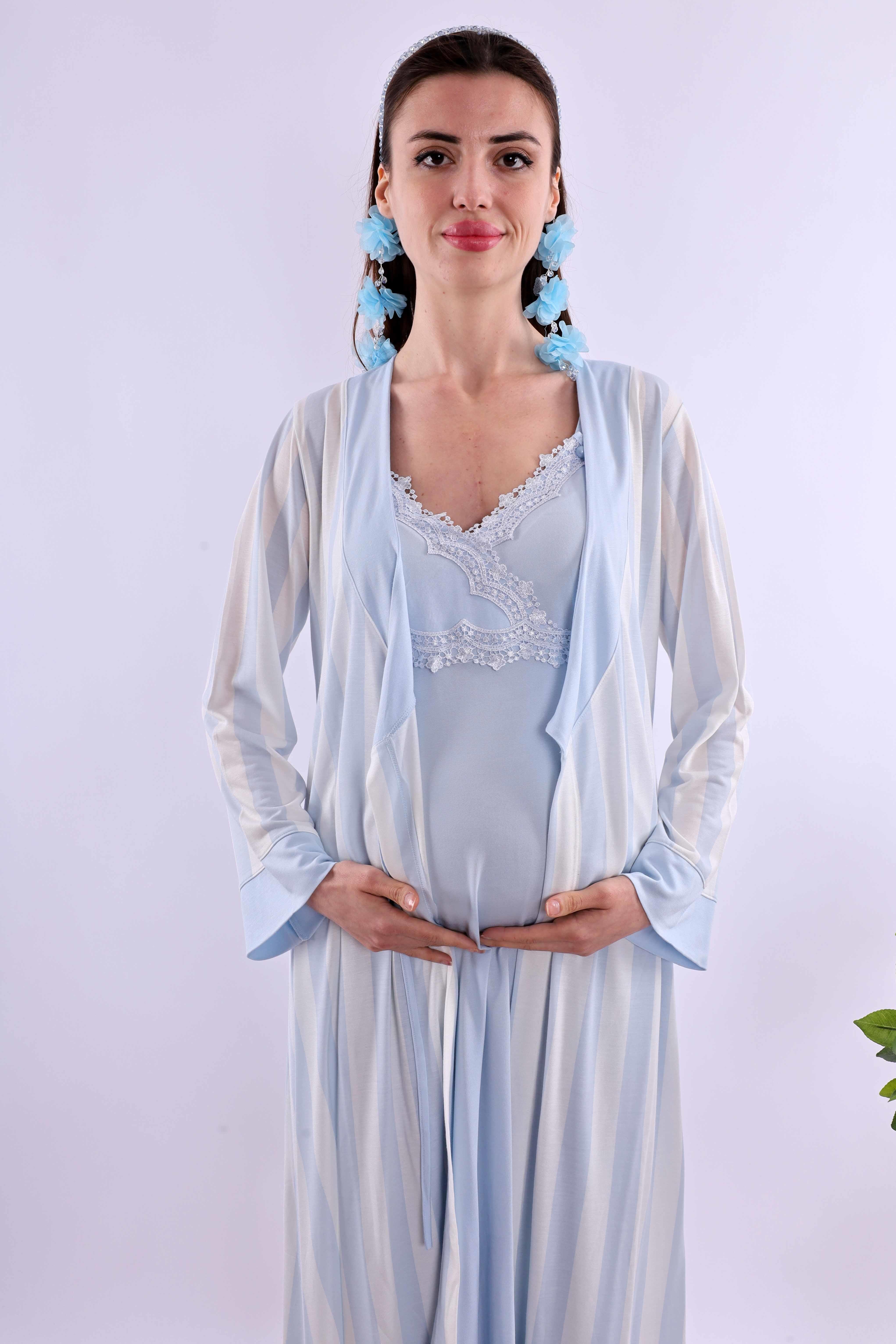 Effortt Mavi Hamile Lohusa Set BYL290362