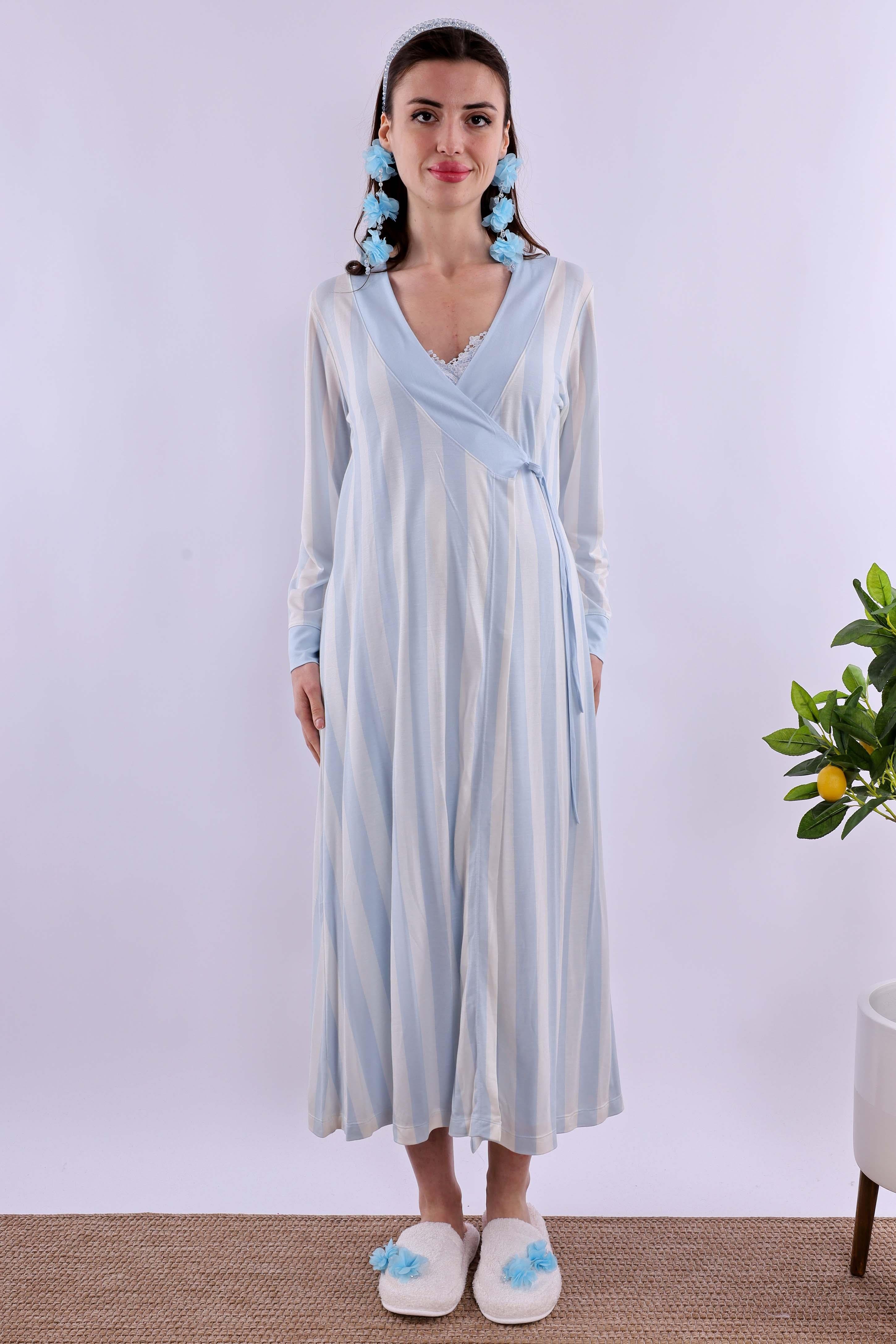 Effortt Mavi/Ekru Hamile Lohusa Set BYL290362