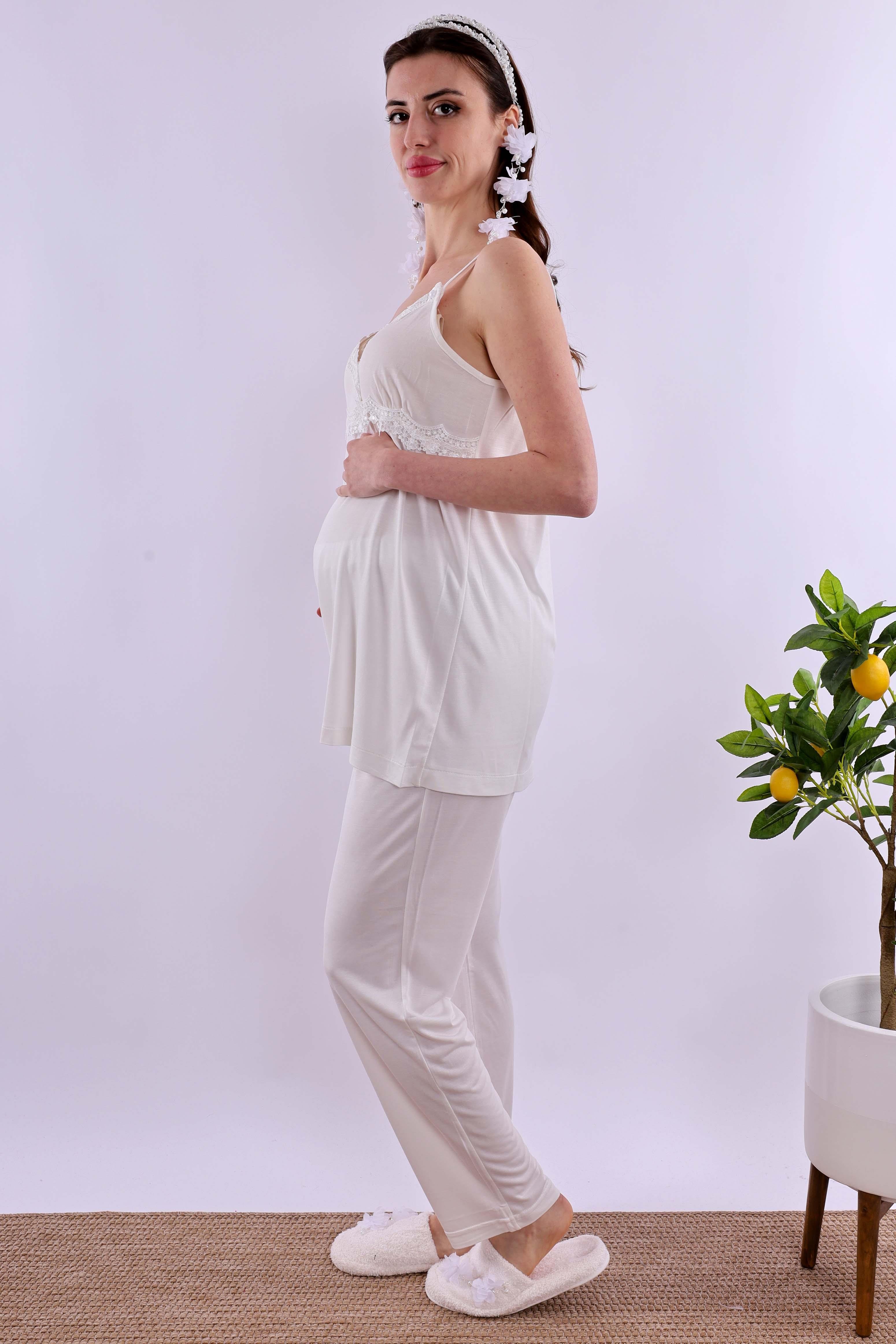 Effortt Mavi/Ekru Hamile Lohusa Set BYL290362