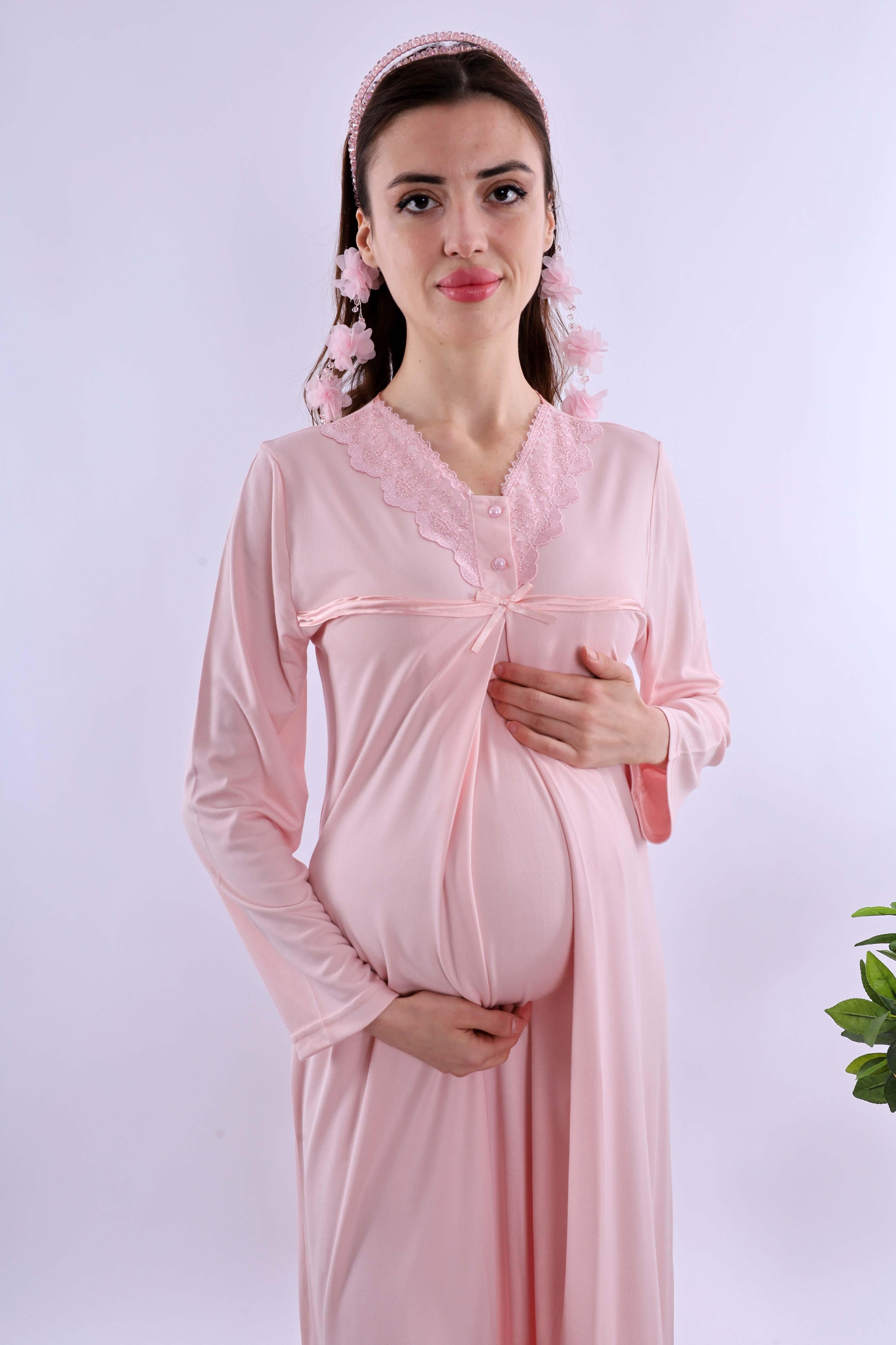 Effortt Pembe Hamile Lohusa Gecelik BYL240332