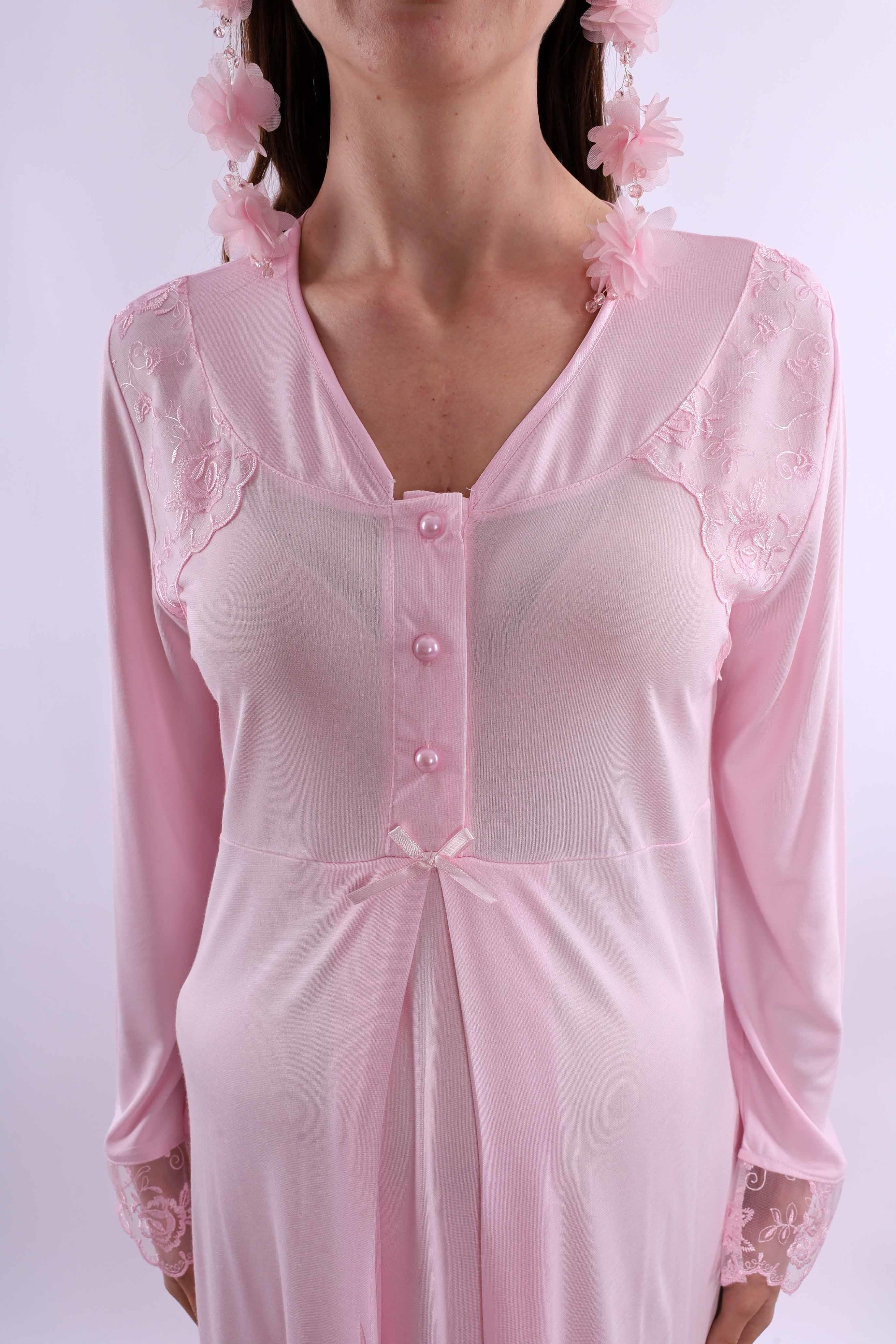 Effortt Pembe Hamile Lohusa Gecelik BYL224232