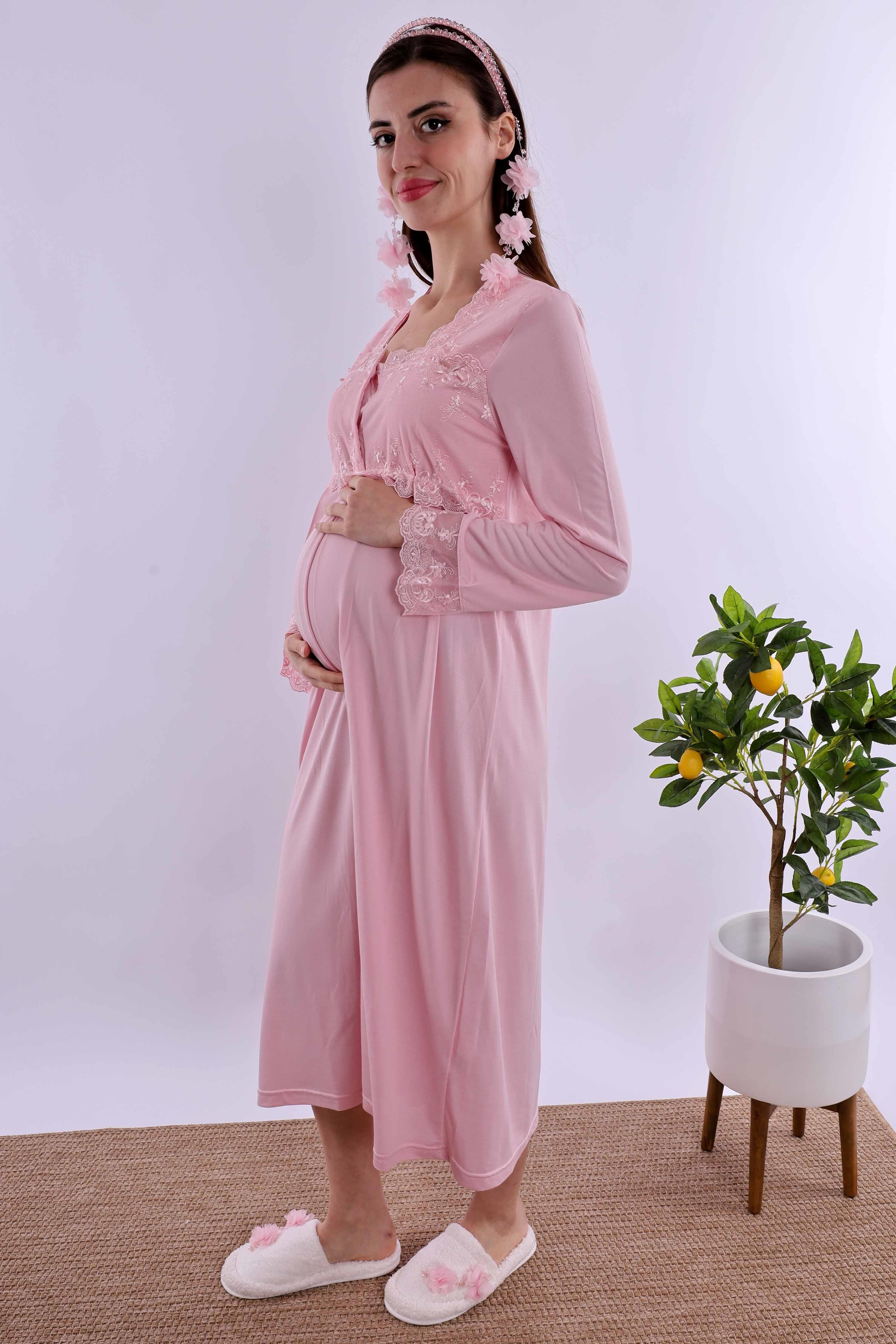 Effortt Pembe Hamile Lohusa Gecelik BYL224042