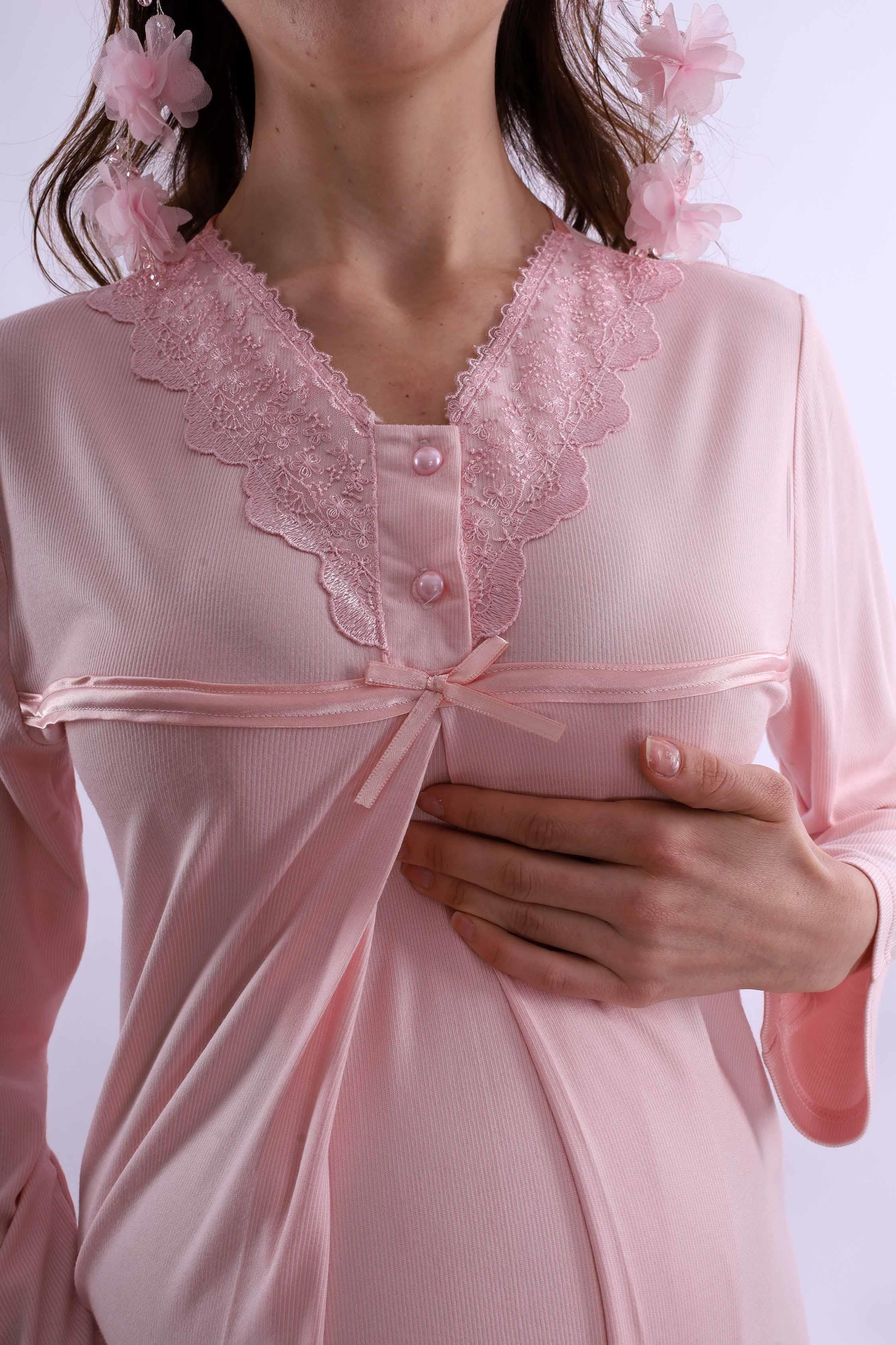 Effortt Pembe Hamile Lohusa Gecelik BYL240332