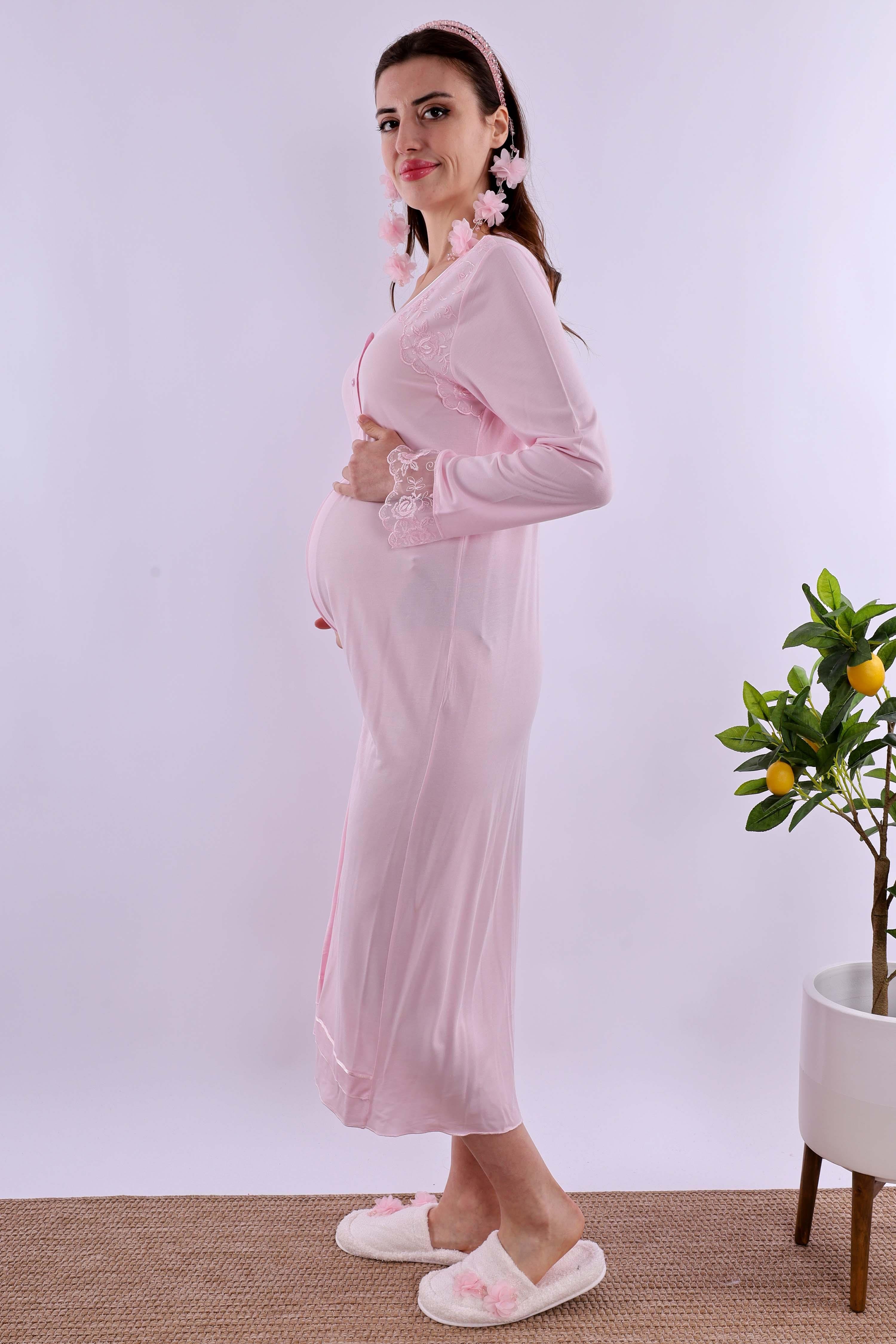 Effortt Pembe Hamile Lohusa Gecelik BYL224232