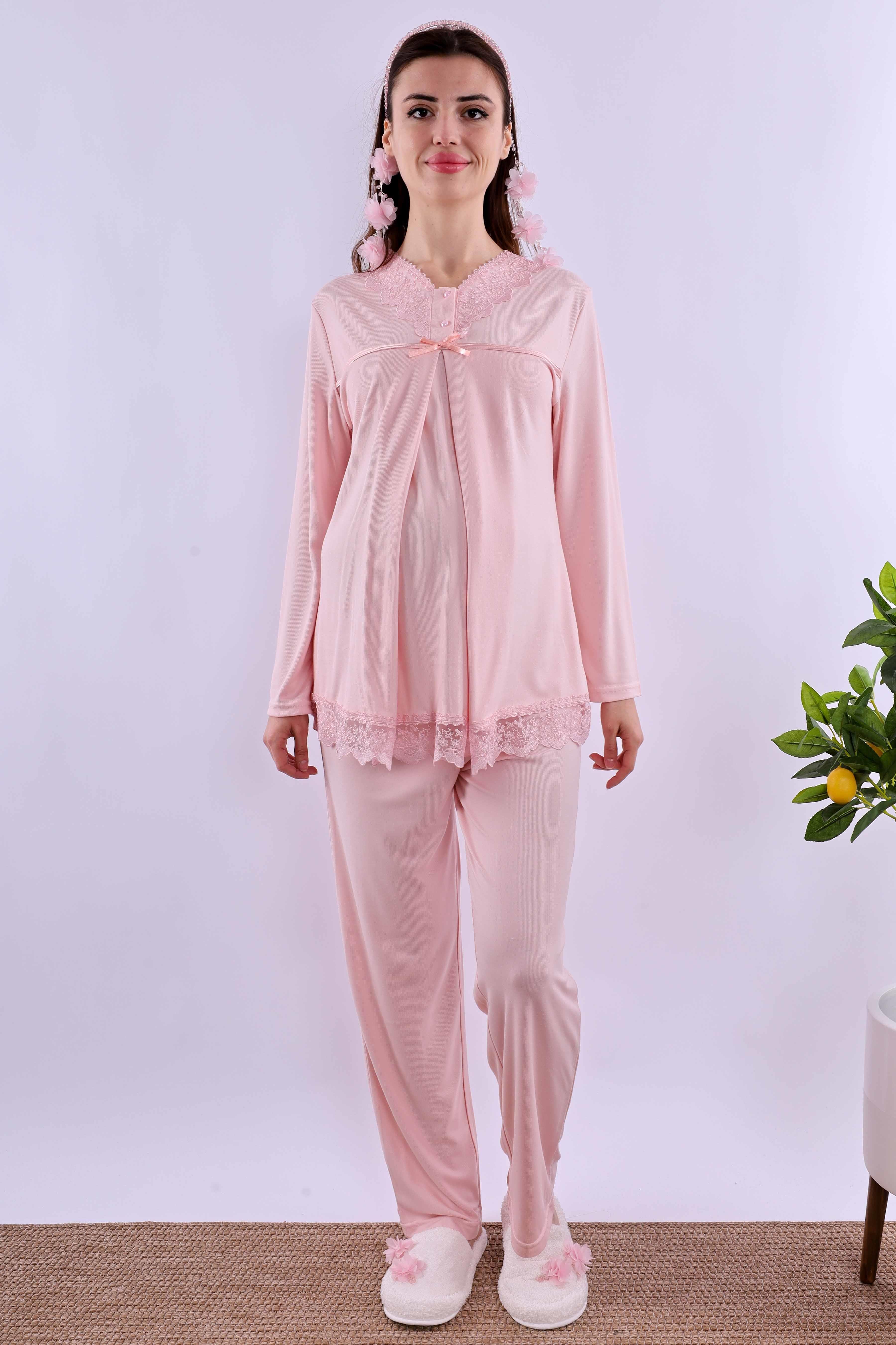 Effortt Pembe Hamile Lohusa Pijama Takımı BYL240322