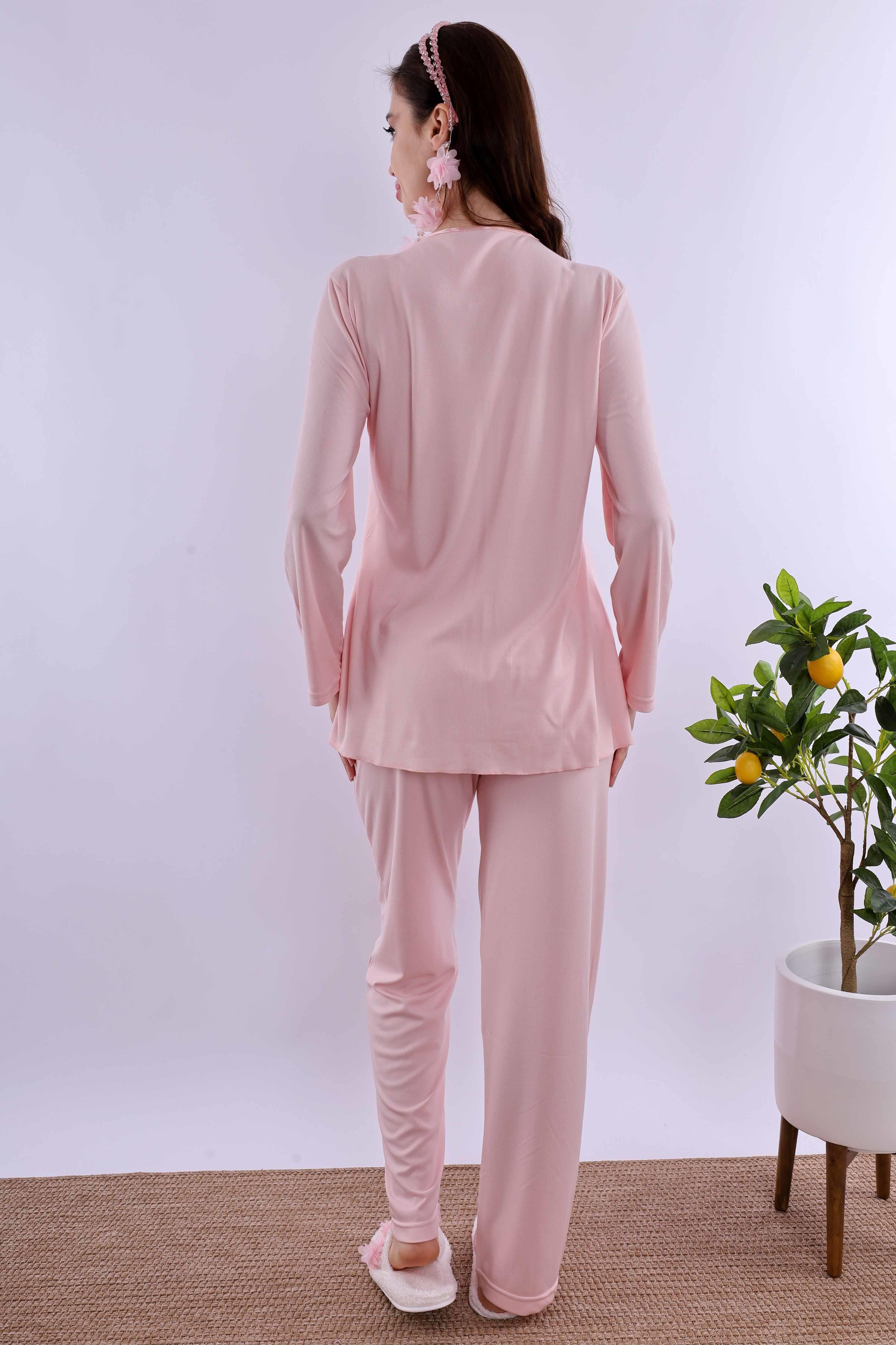 Effortt Pembe Hamile Lohusa Pijama Takımı BYL240322