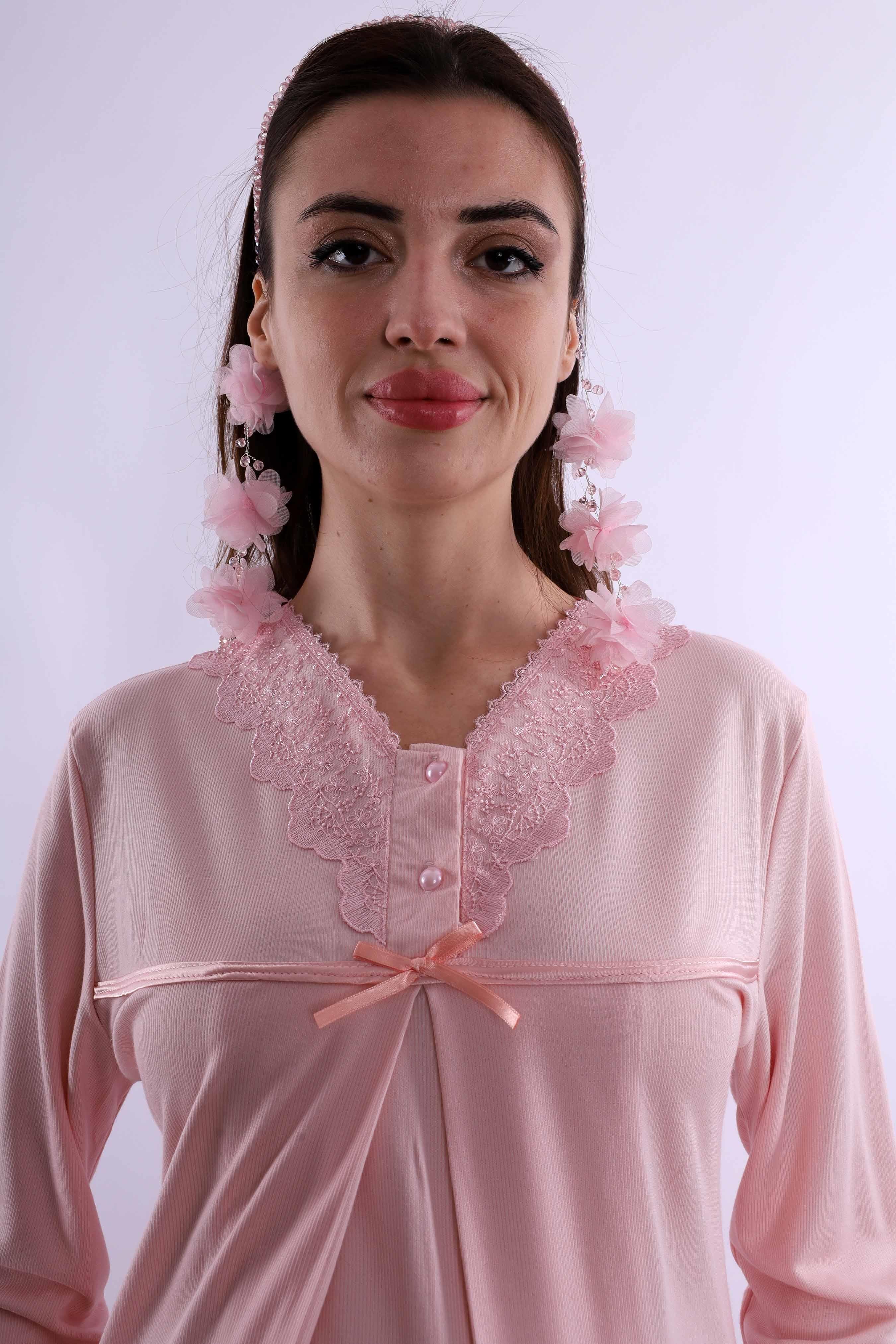 Effortt Pembe Hamile Lohusa Pijama Takımı BYL240322