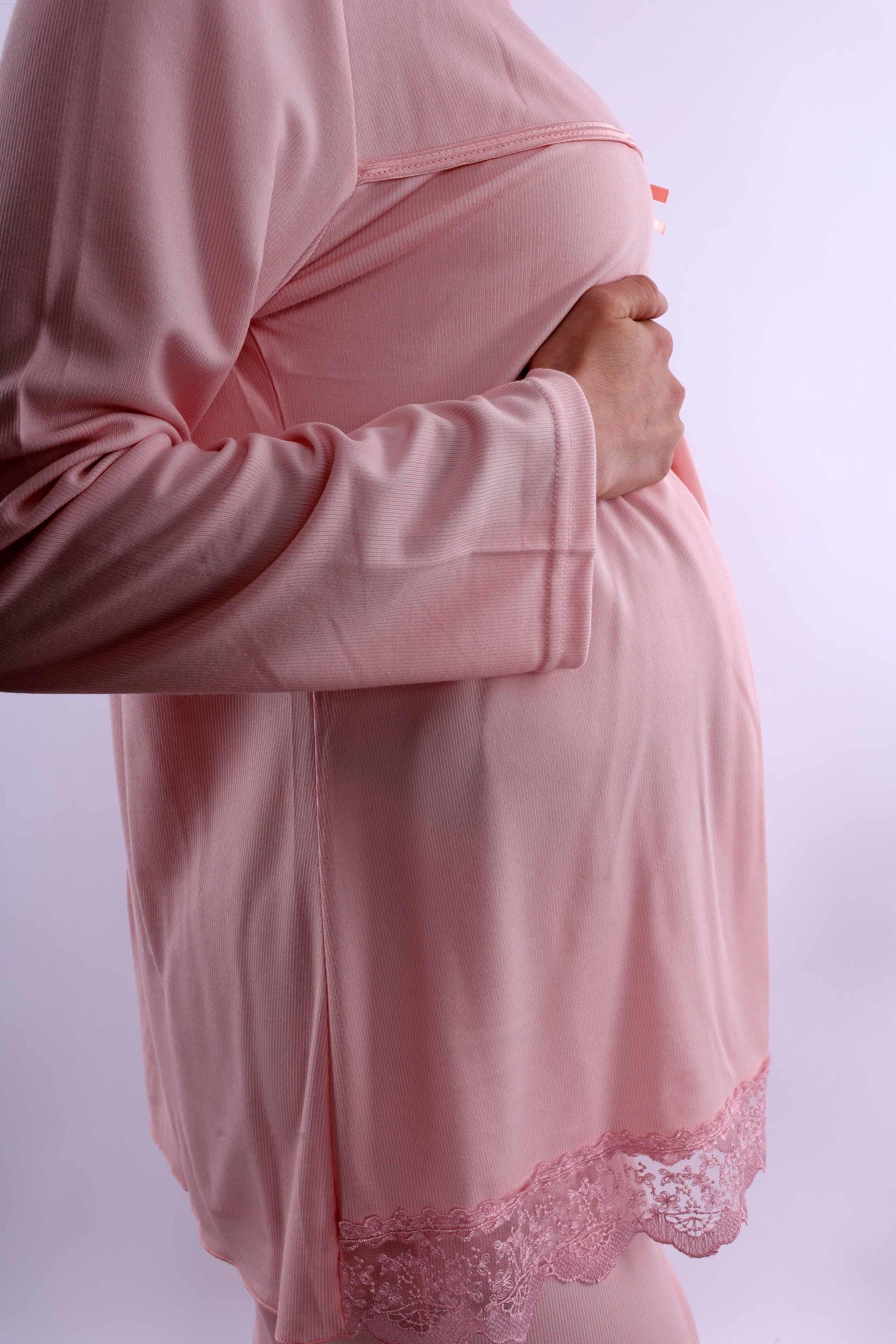 Effortt Pembe Hamile Lohusa Pijama Takımı BYL240322