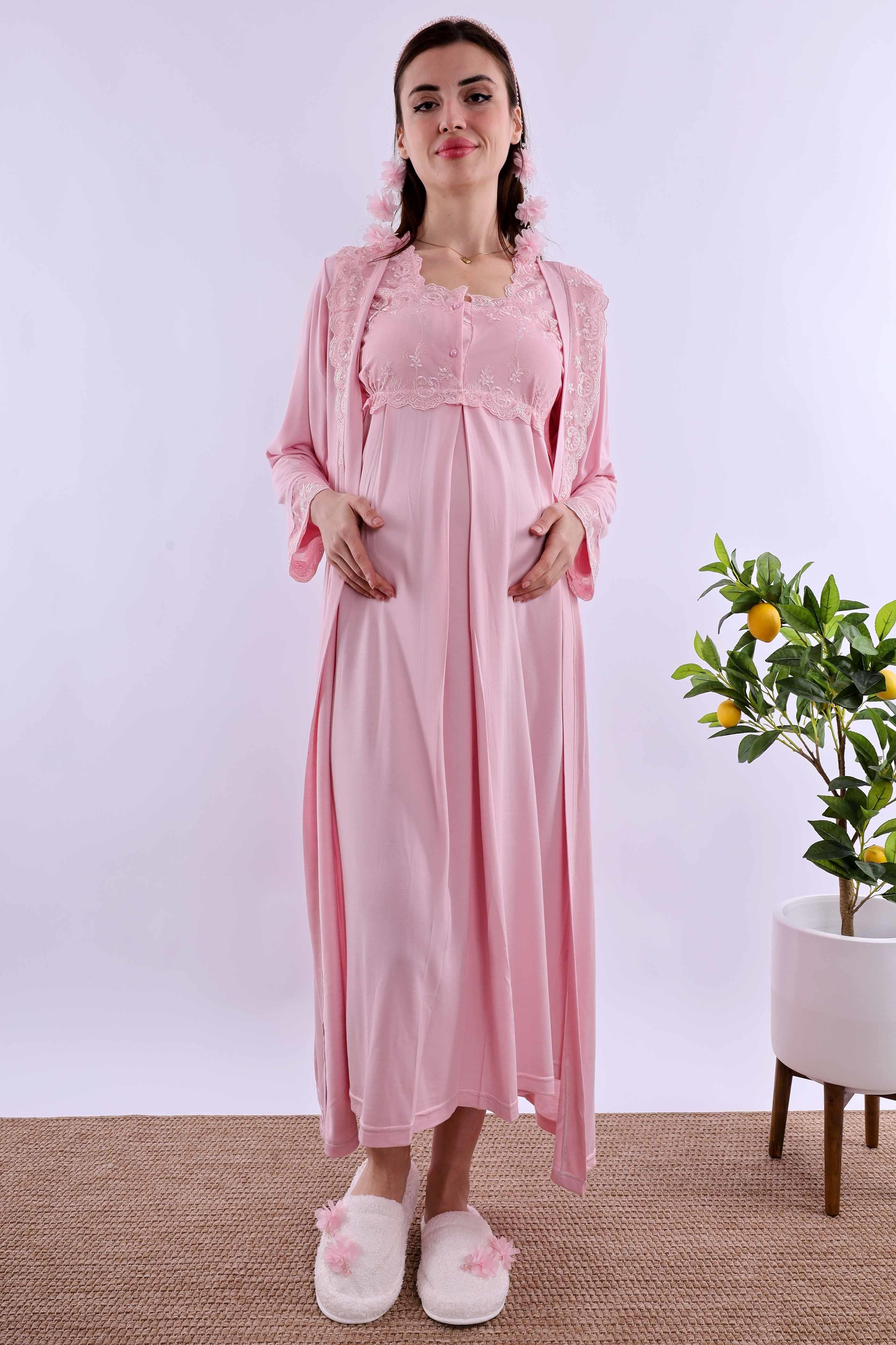 Effortt Pembe Hamile Lohusa Set BYL224052