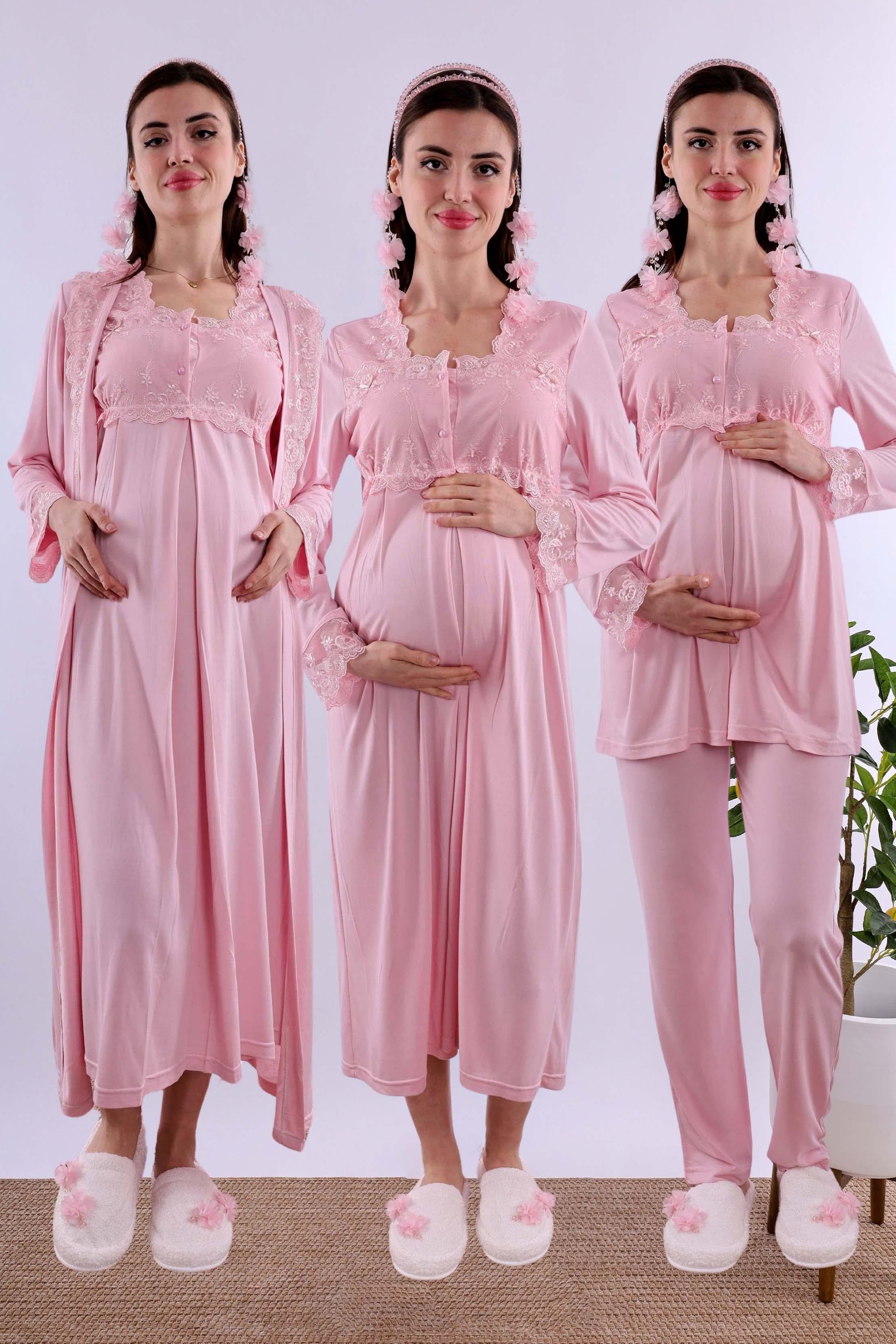 Effortt Pembe Hamile Lohusa Set BYL224052