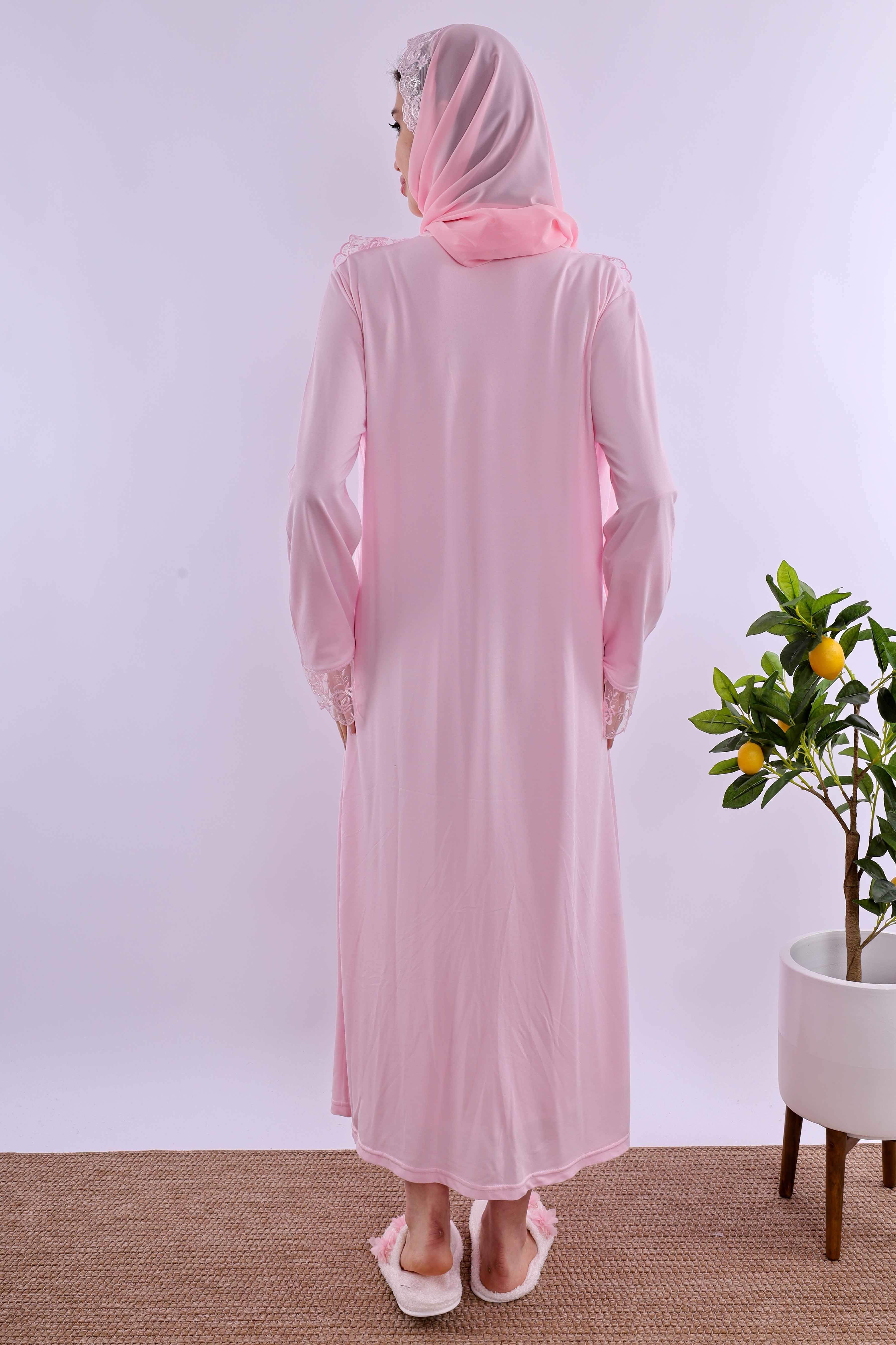 Effortt Pembe Tesettürlü Hamile Lohusa Set BYL2T80262