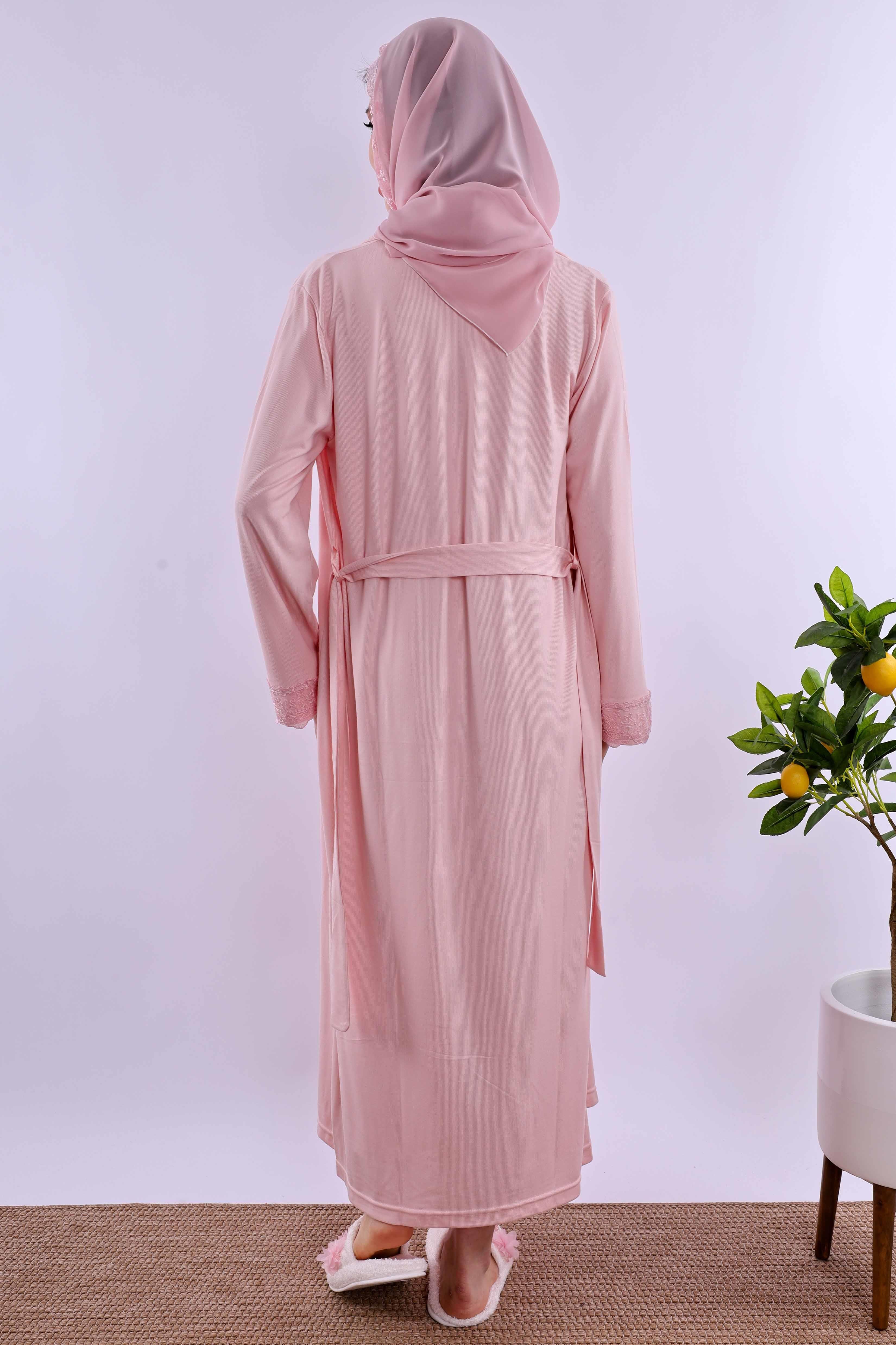 Effortt Pembe Tesettürlü Hamile Lohusa Set BYL2T40362